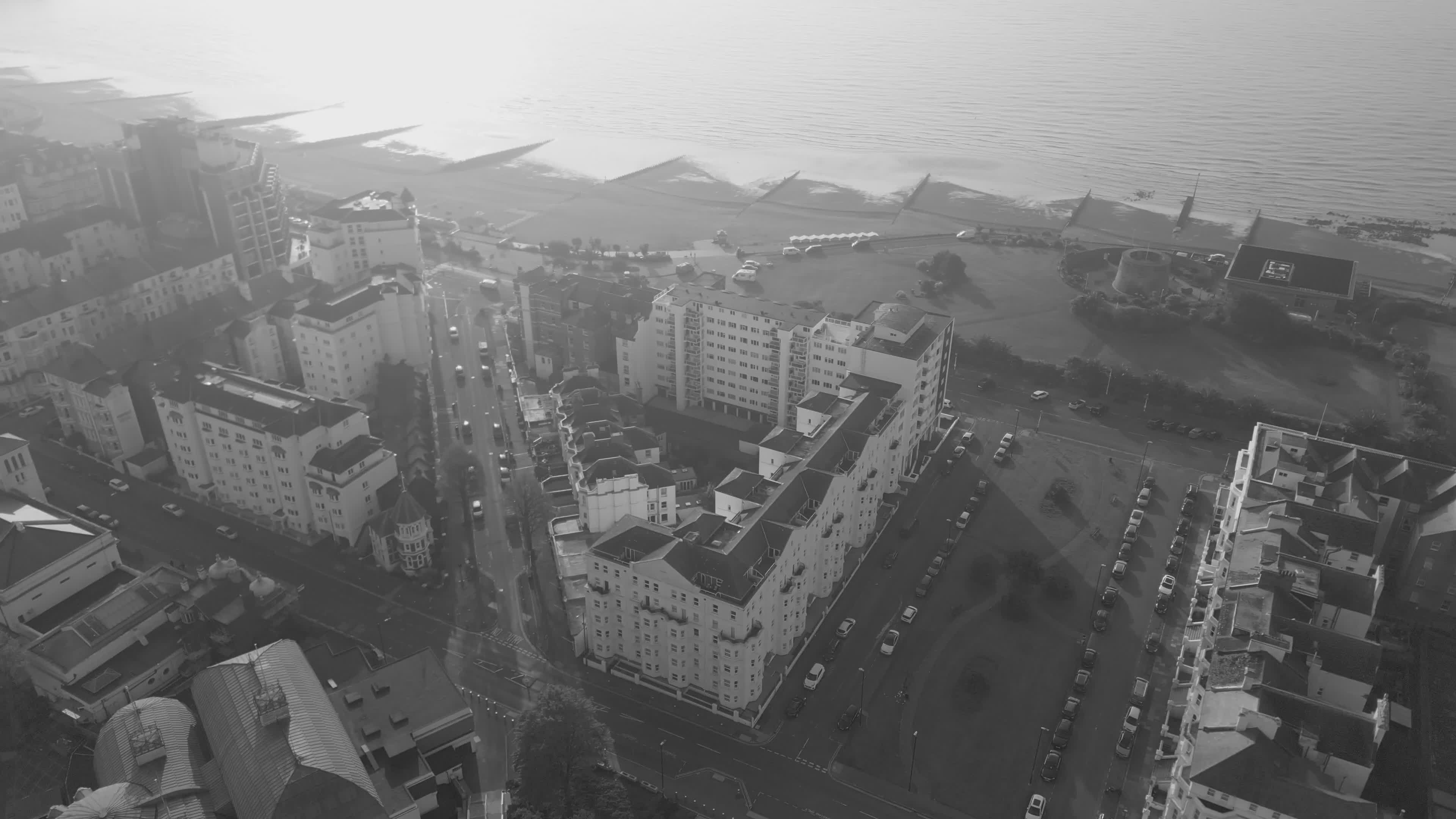 Aerial View of Coastal City at Daytime Free Stock Video Footage ...