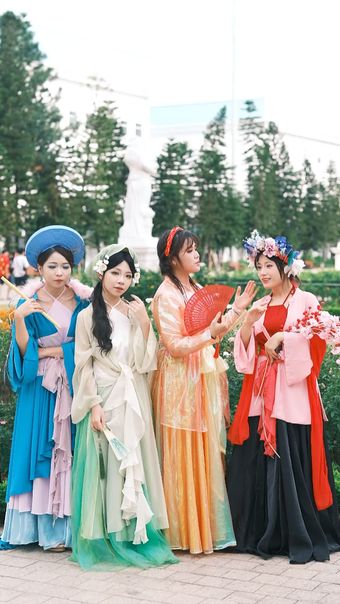 外国人穿汉服视频素材