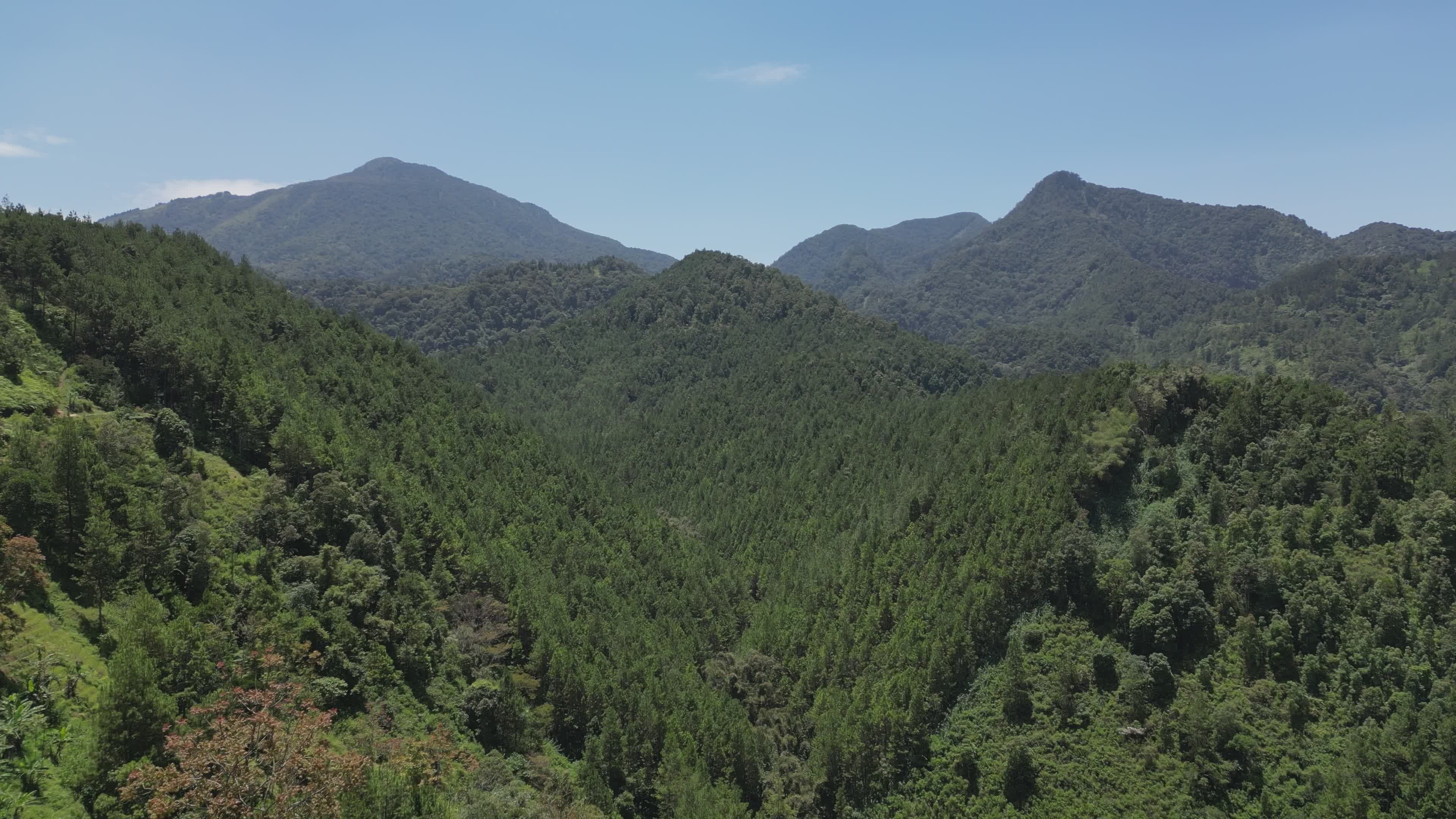 Captivating Aerial View of Lush Green Mountains Free Stock Video ...