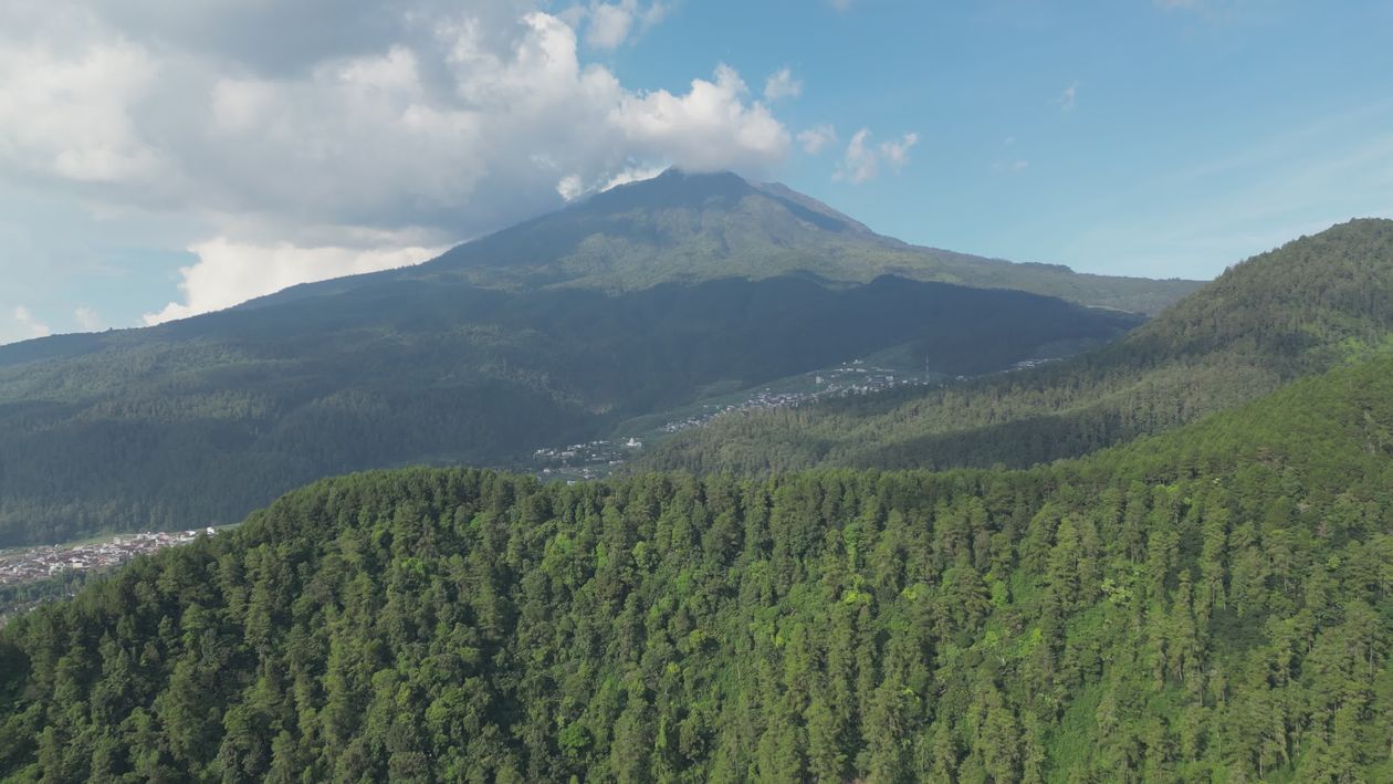 Aerial View of Lush Mountains in Summer Free Stock Video Footage ...