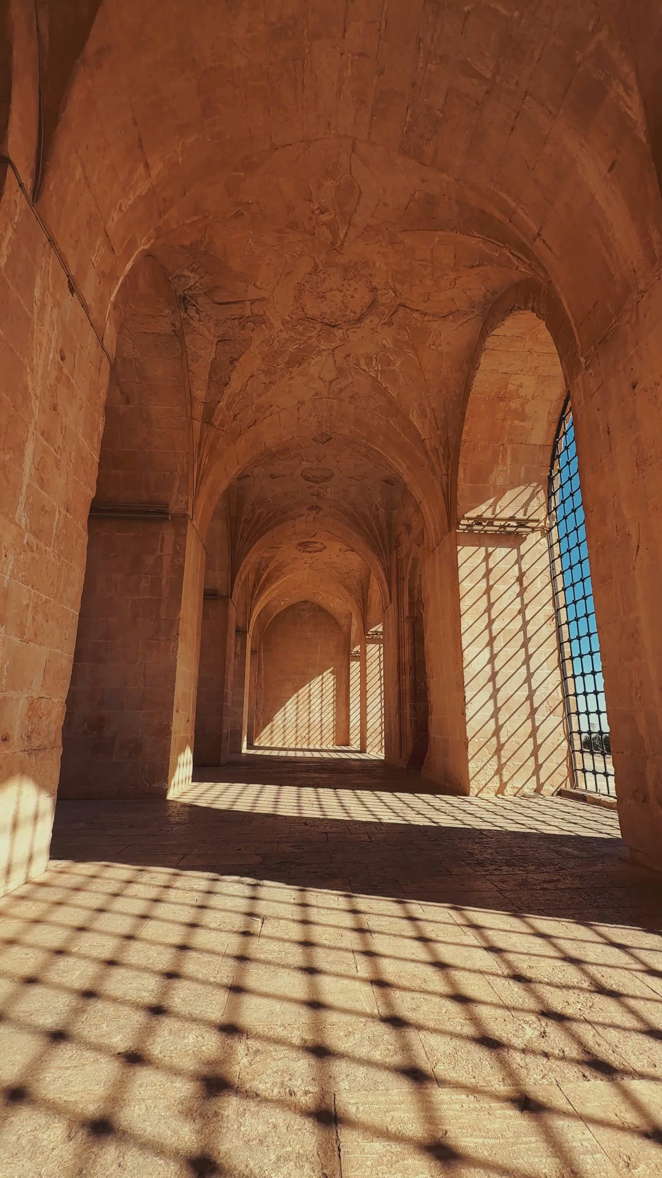 architectural corridor with shadows 34220860