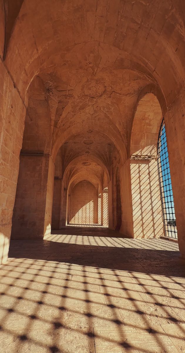 architectural corridor with shadows 34220860