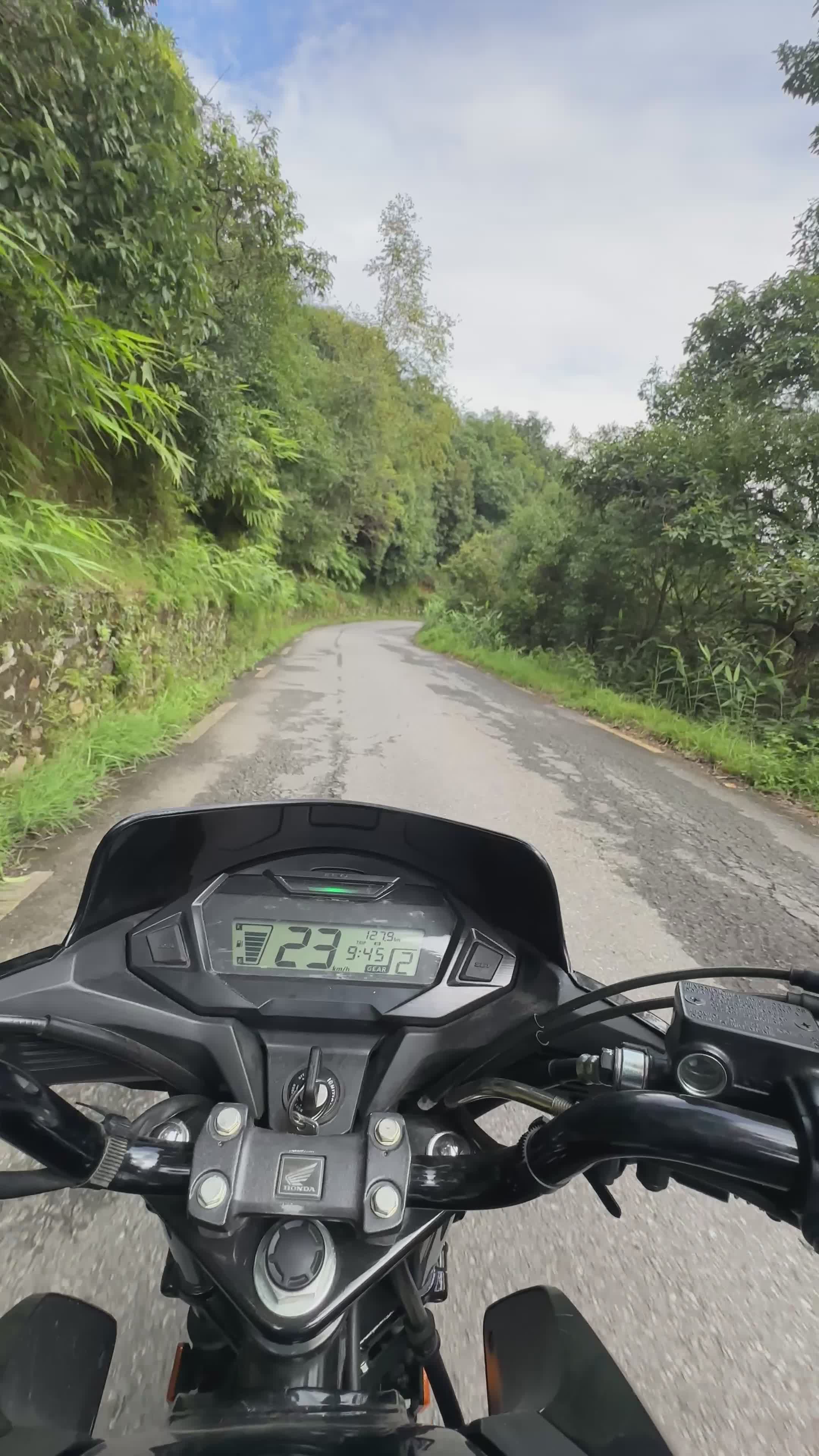 Scenic Motorcycle Ride Through Green Countryside Free Stock Video ...