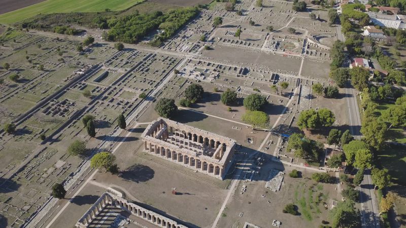 Aerial View of Ancient Greek Temples in Italy Free Stock Video Footage ...