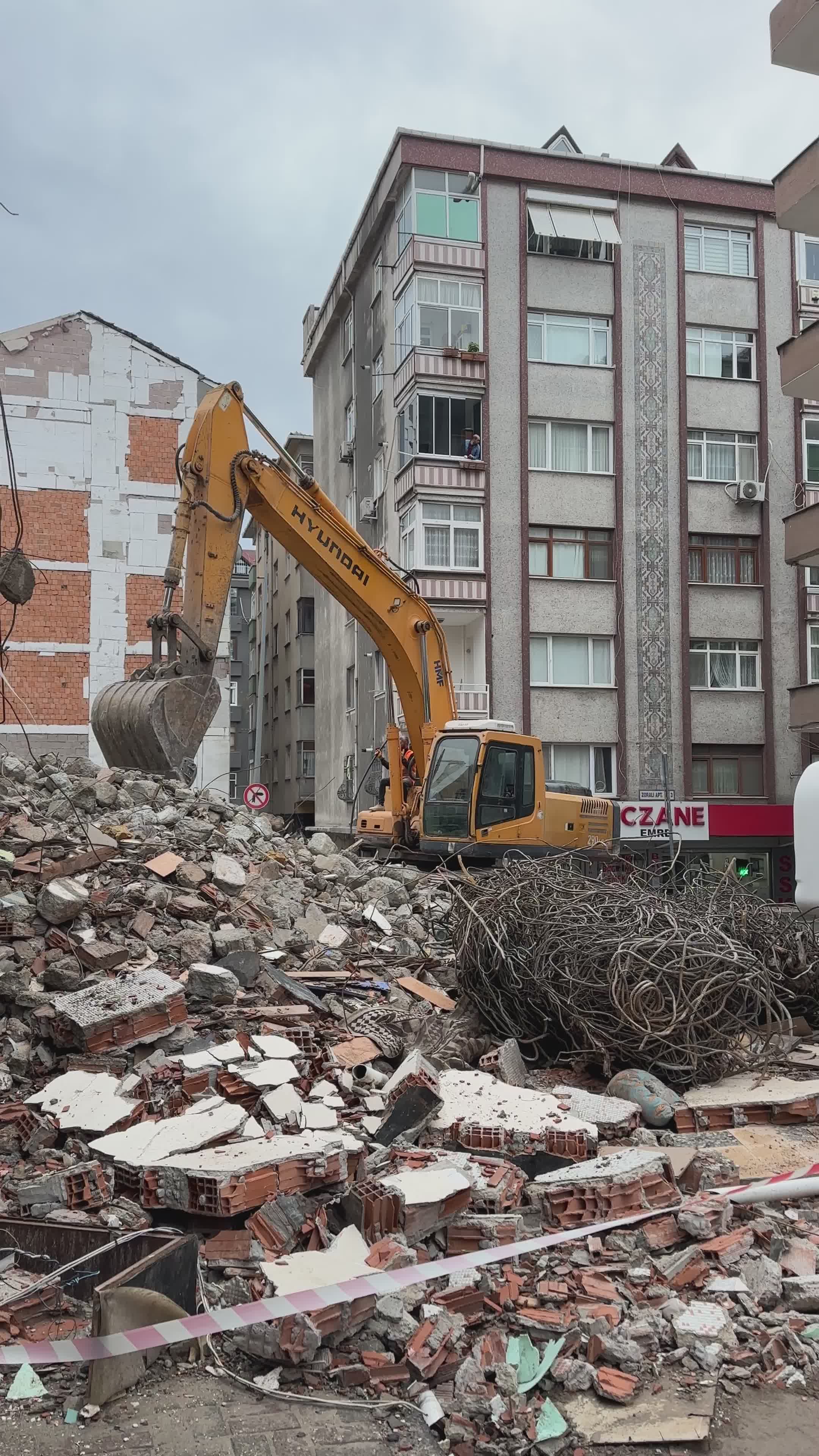 Urban Building Demolition with Excavator Free Stock Video Footage ...