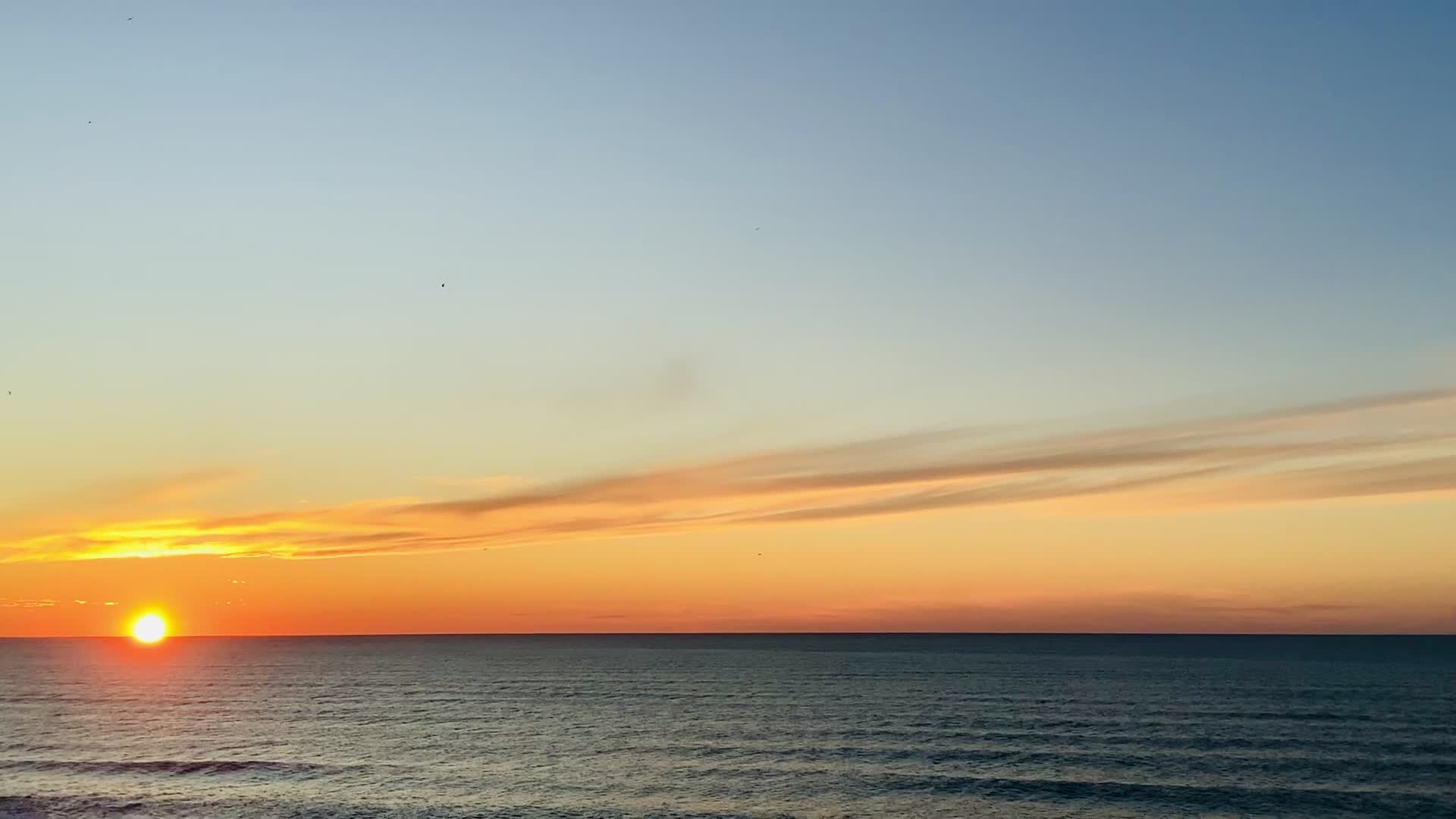 Stunning Ocean Sunset with Vibrant Sky Free Stock Video Footage ...