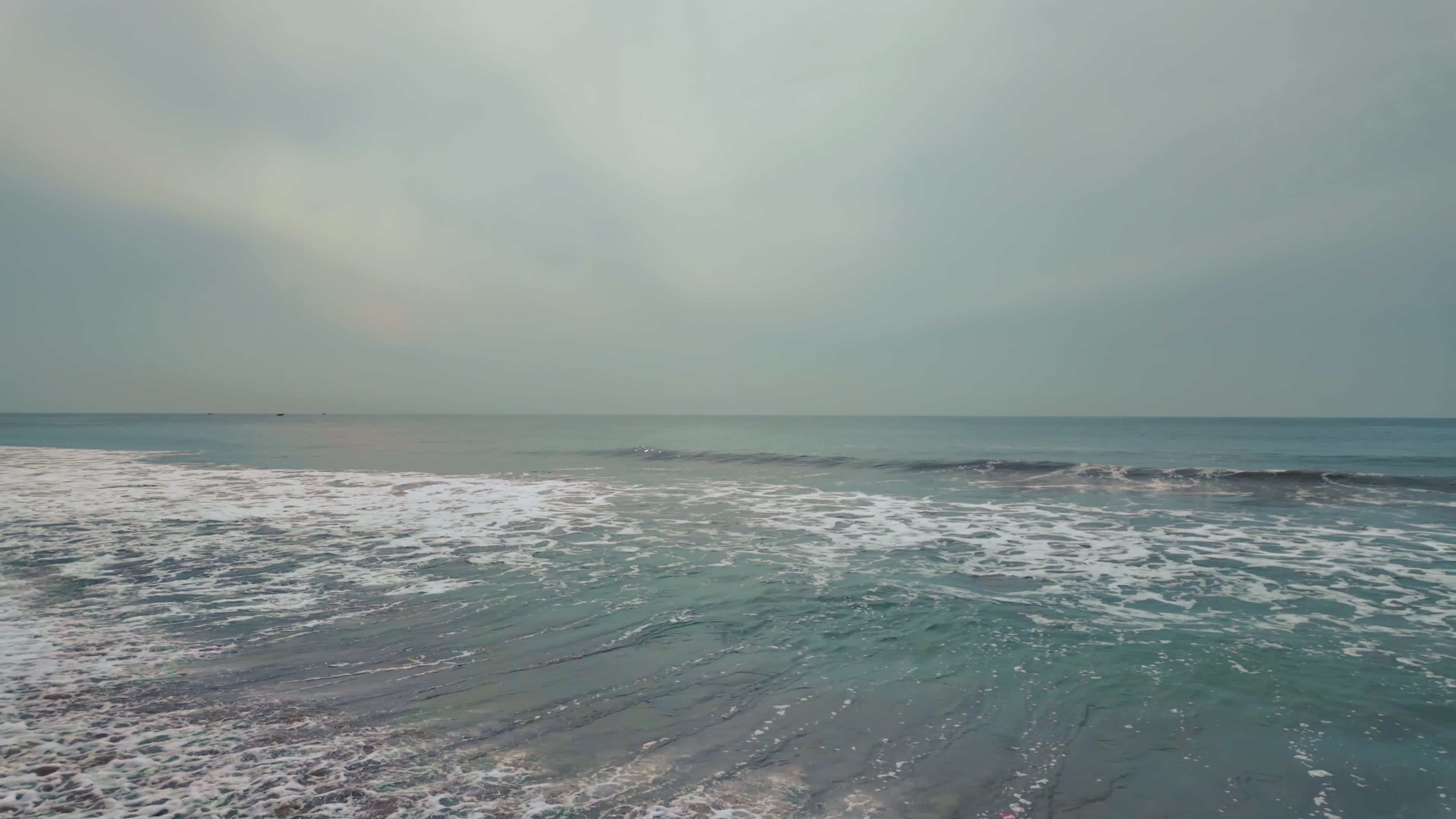 Serene Ocean Waves on a Tranquil Beach Free Stock Video Footage ...