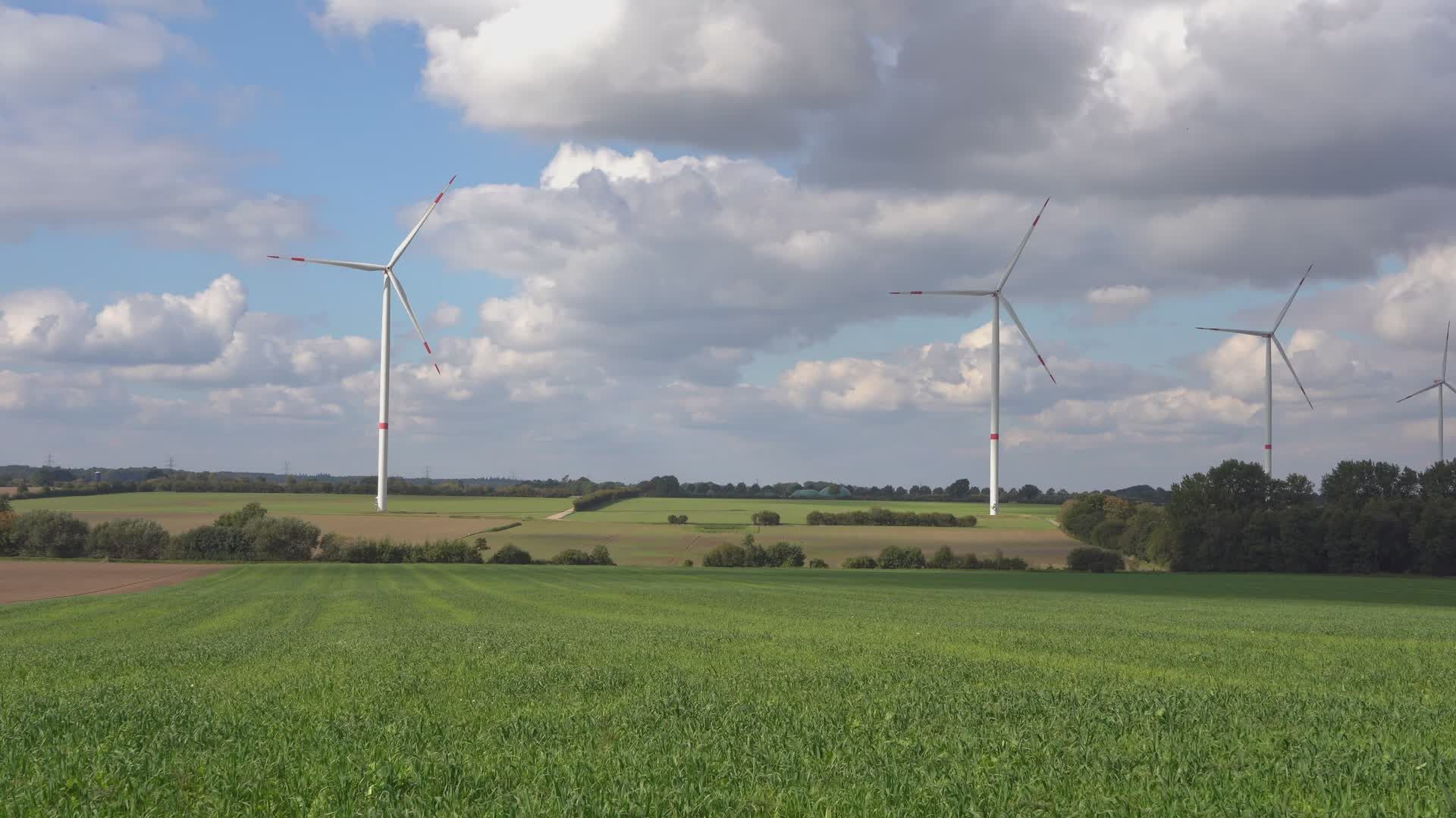 Idyllic Rural Wind Farm in Early Autumn Free Stock Video Footage ...