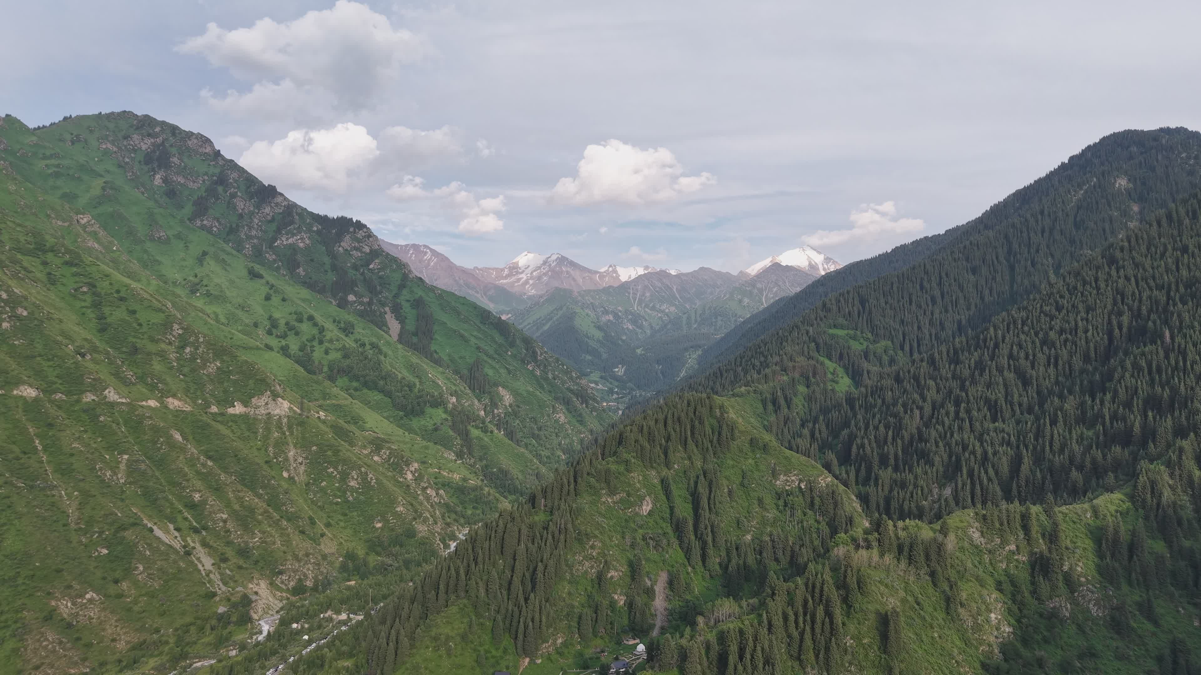 Stunning Panoramic Mountain Valley Landscape Free Stock Video Footage ...