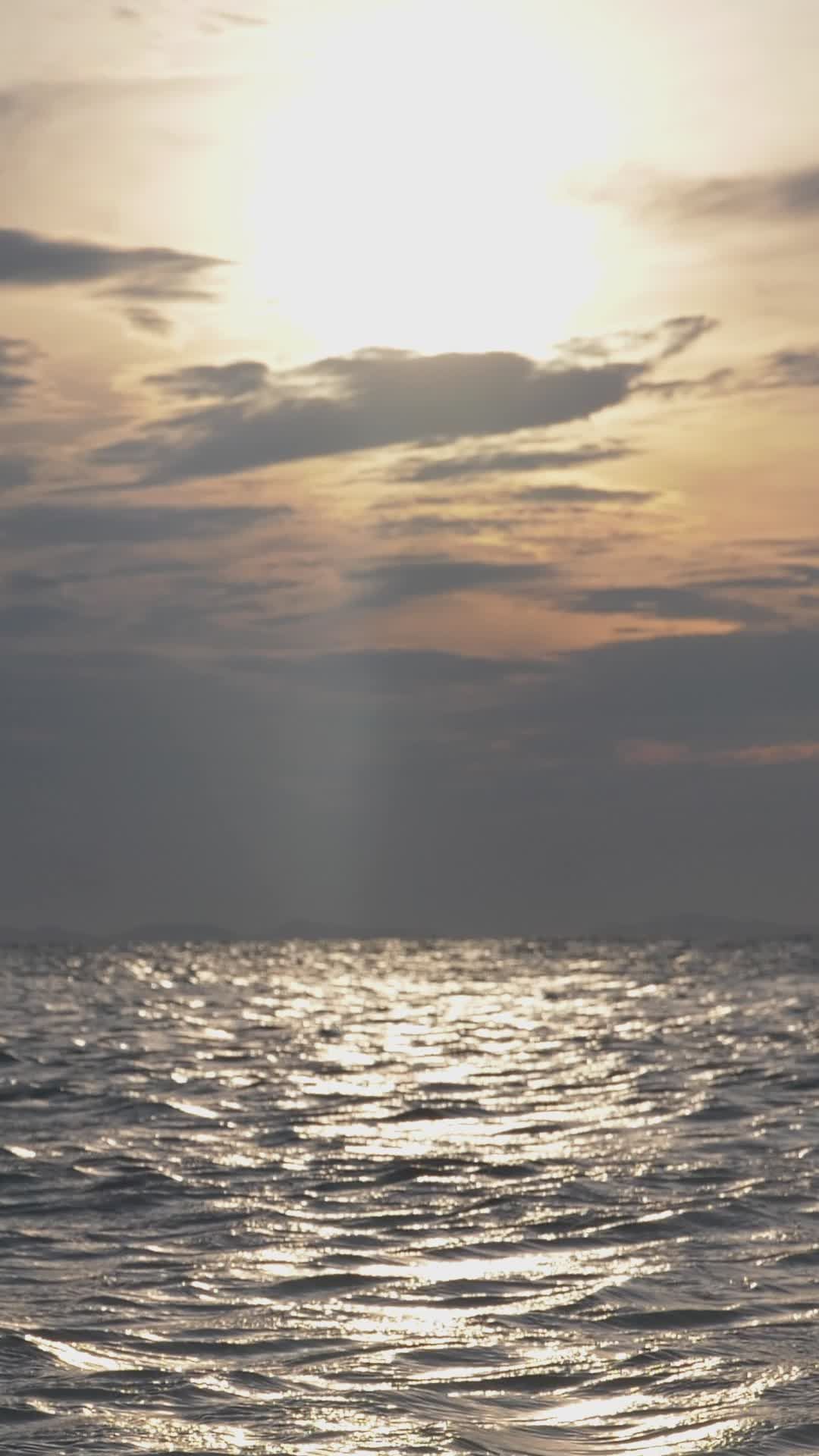 Stunning Ocean Sunset with Golden Reflections Free Stock Video Footage ...