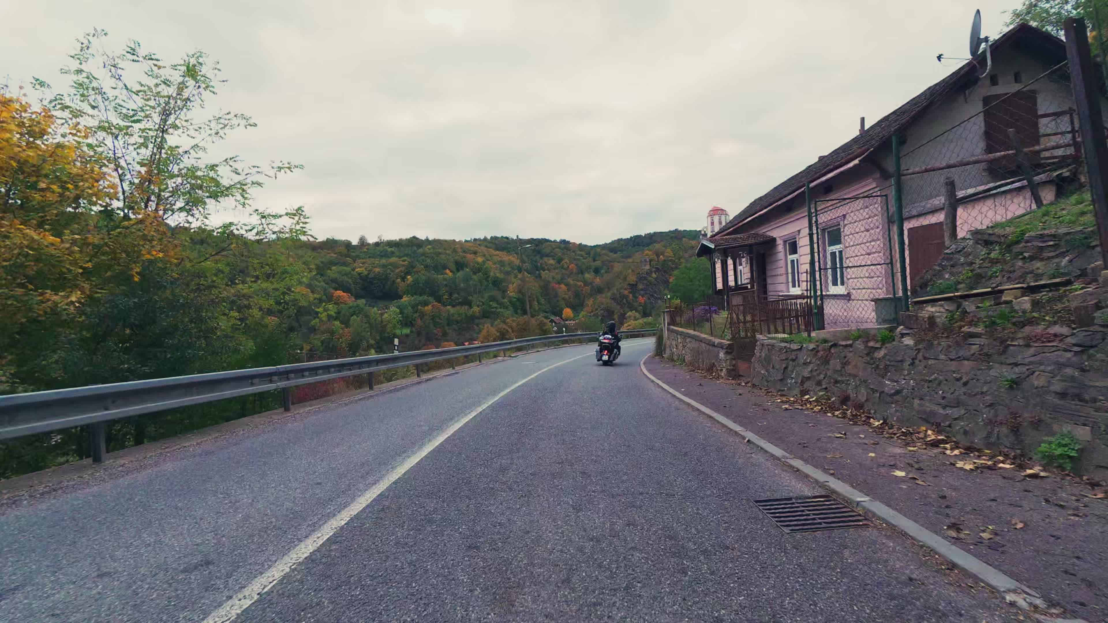 Motorcycle Journey Through Scenic Countryside Free Stock Video Footage ...
