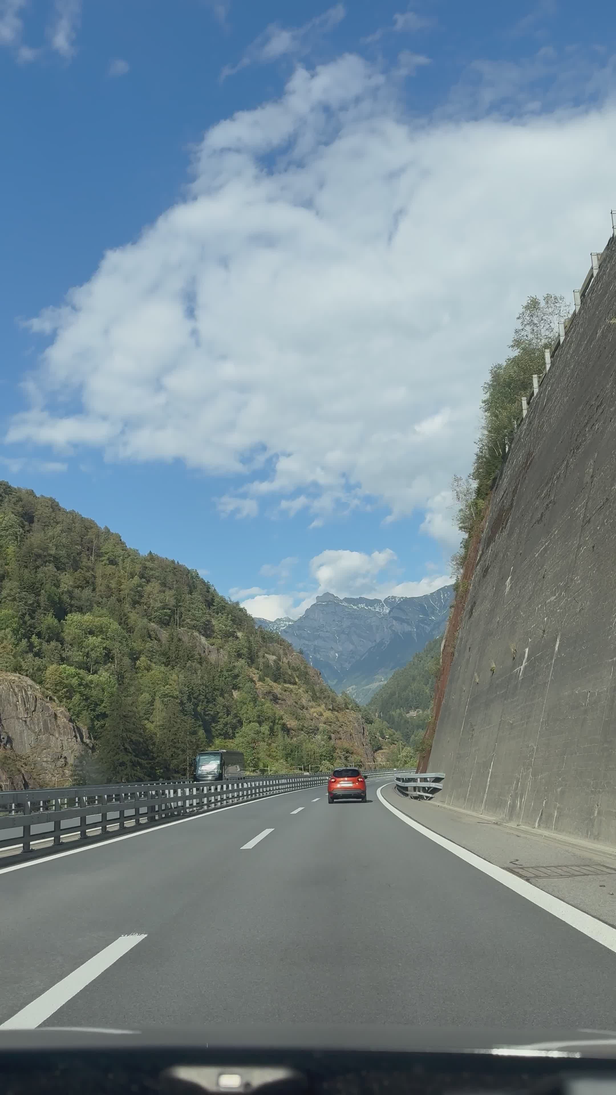 Scenic Road Trip Through Swiss Alps Free Stock Video Footage, Royalty ...