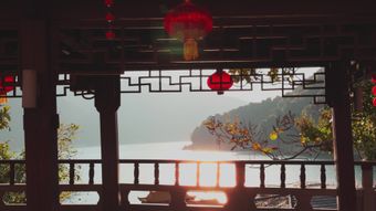 风景加中国国旗免费下载视频素材