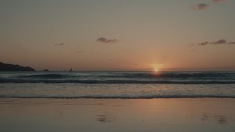 4K海浪落日高清视频视频素材