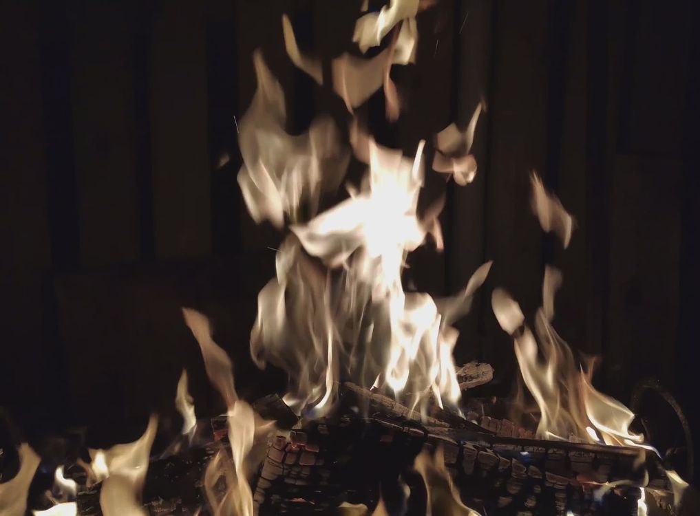 Cozy Indoor Fireplace with Dancing Flames Free Stock Video Footage ...