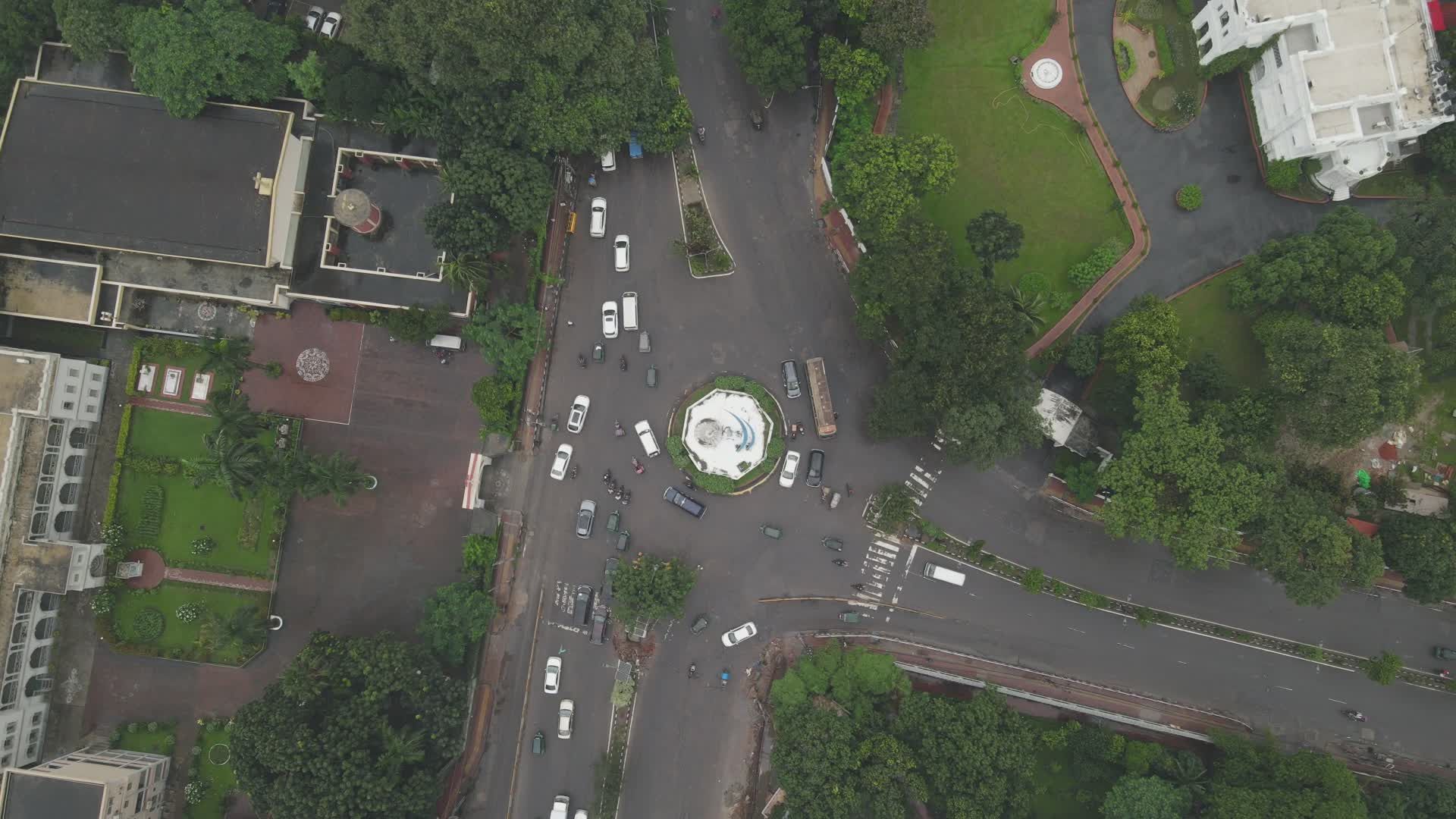 Aerial View of Roundabout in Dhaka, Bangladesh Free Stock Video Footage ...