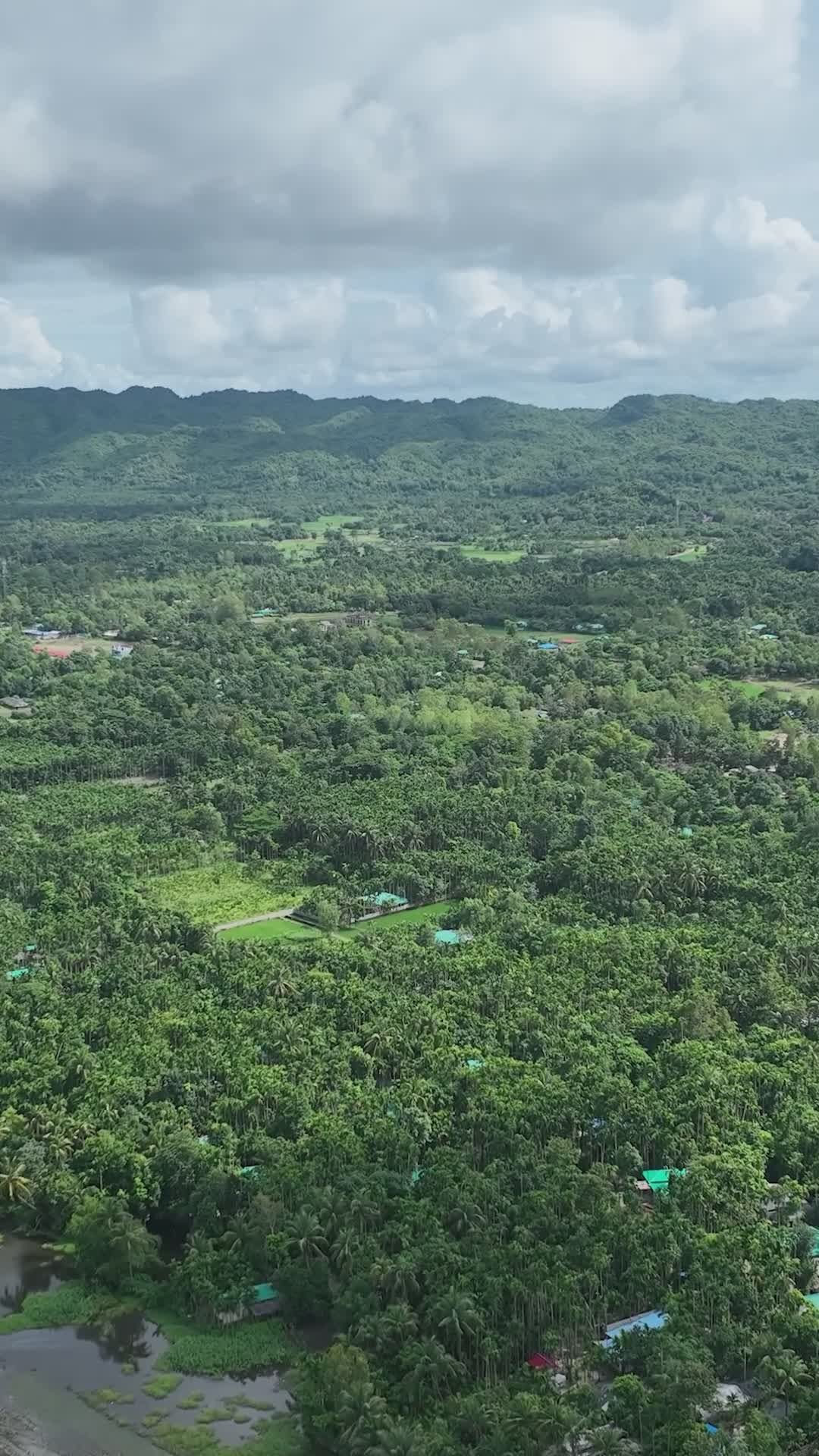 Aerial View of Lush Green Landscapes Free Stock Video Footage, Royalty ...