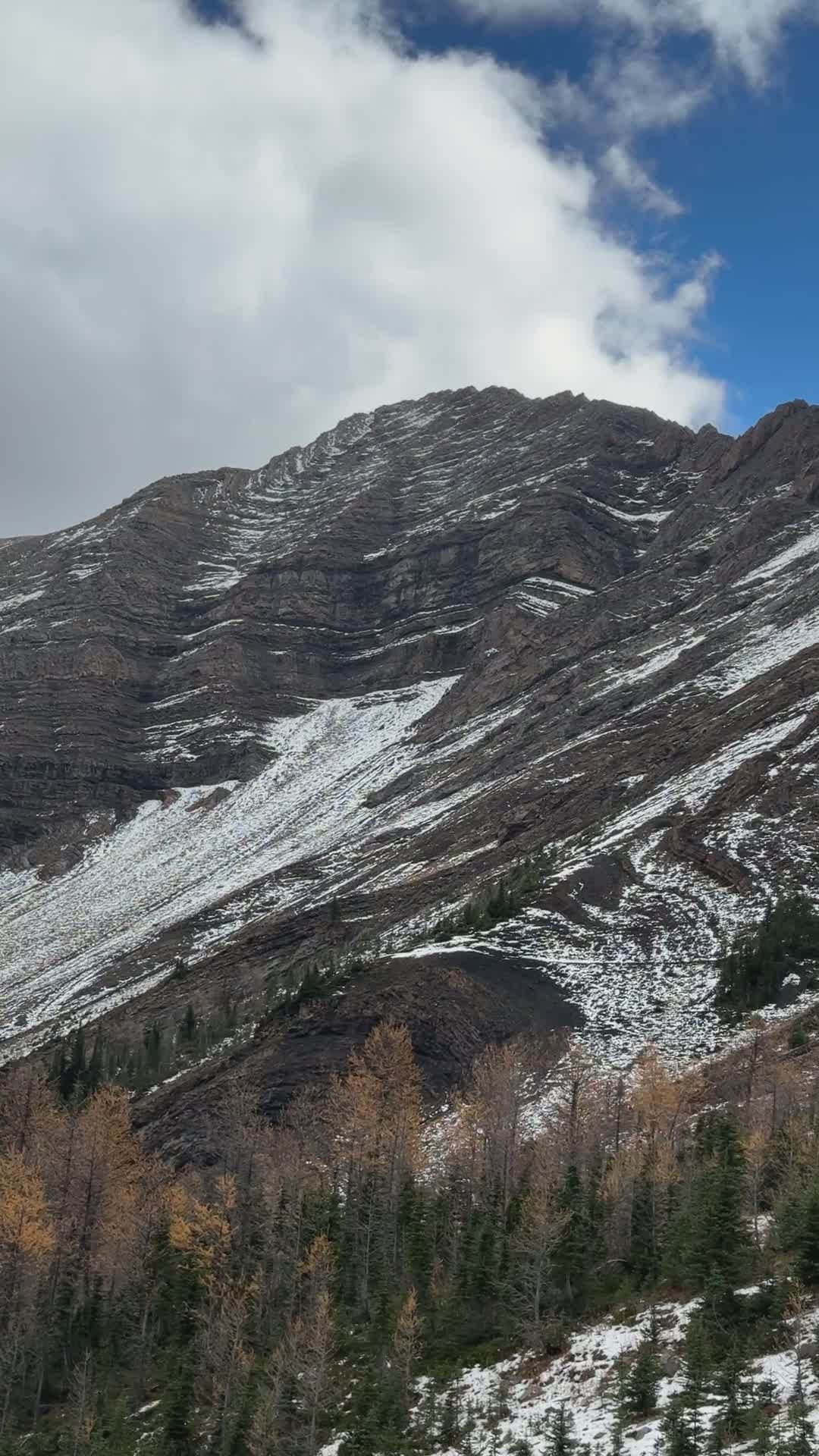 Snow-Capped Mountain Landscape in Early Winter Free Stock Video Footage ...