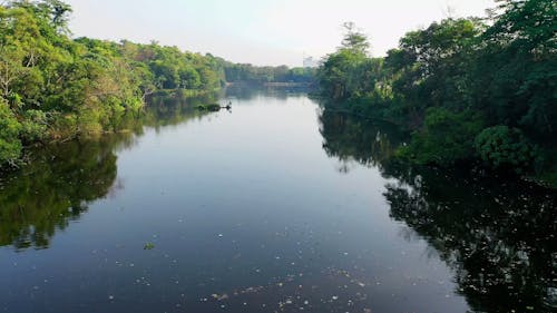 Luftaufnahmen Eines Wasserreservoirs