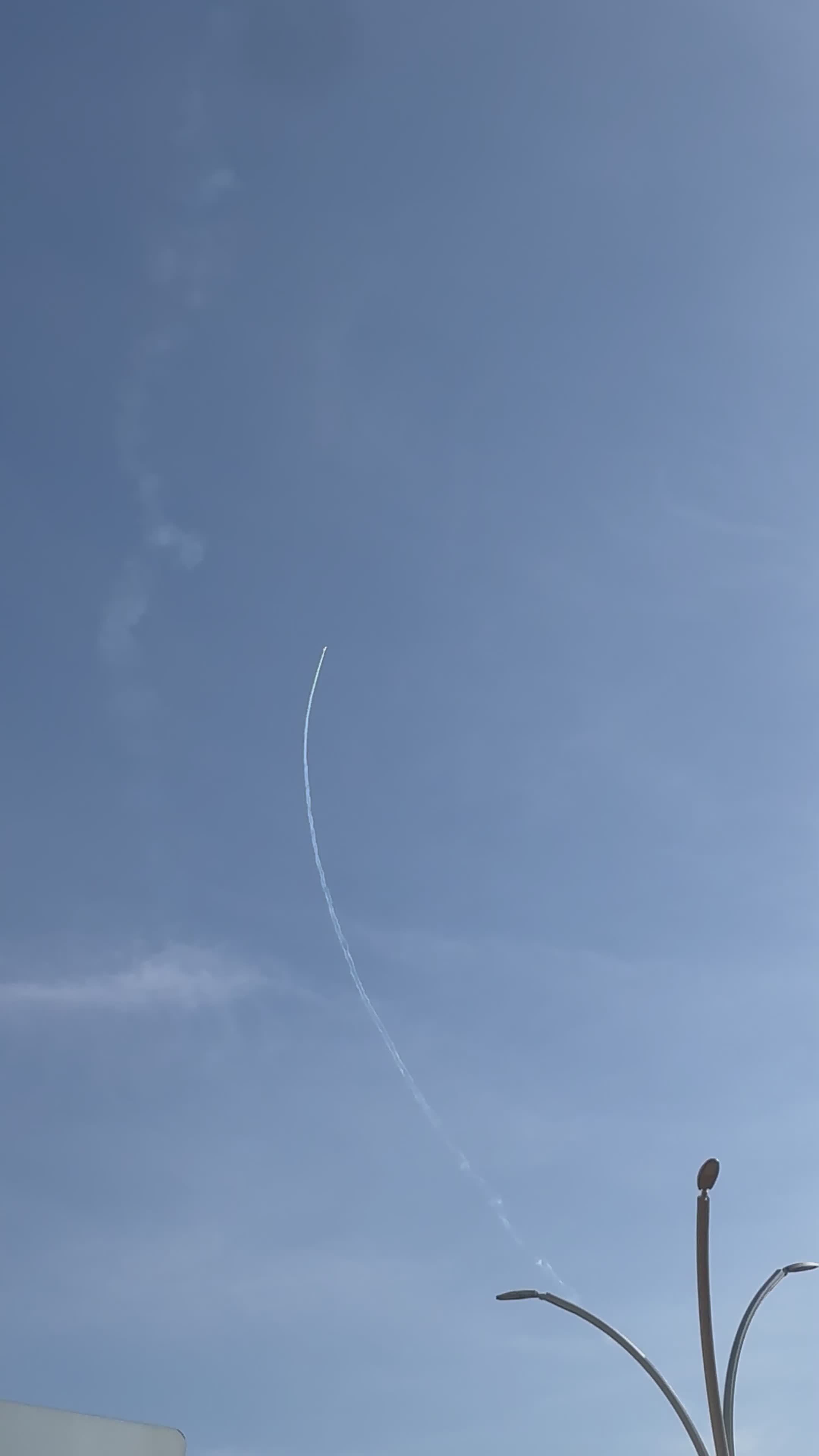 Airplane Contrail Rising into Clear Blue Sky Free Stock Video Footage ...