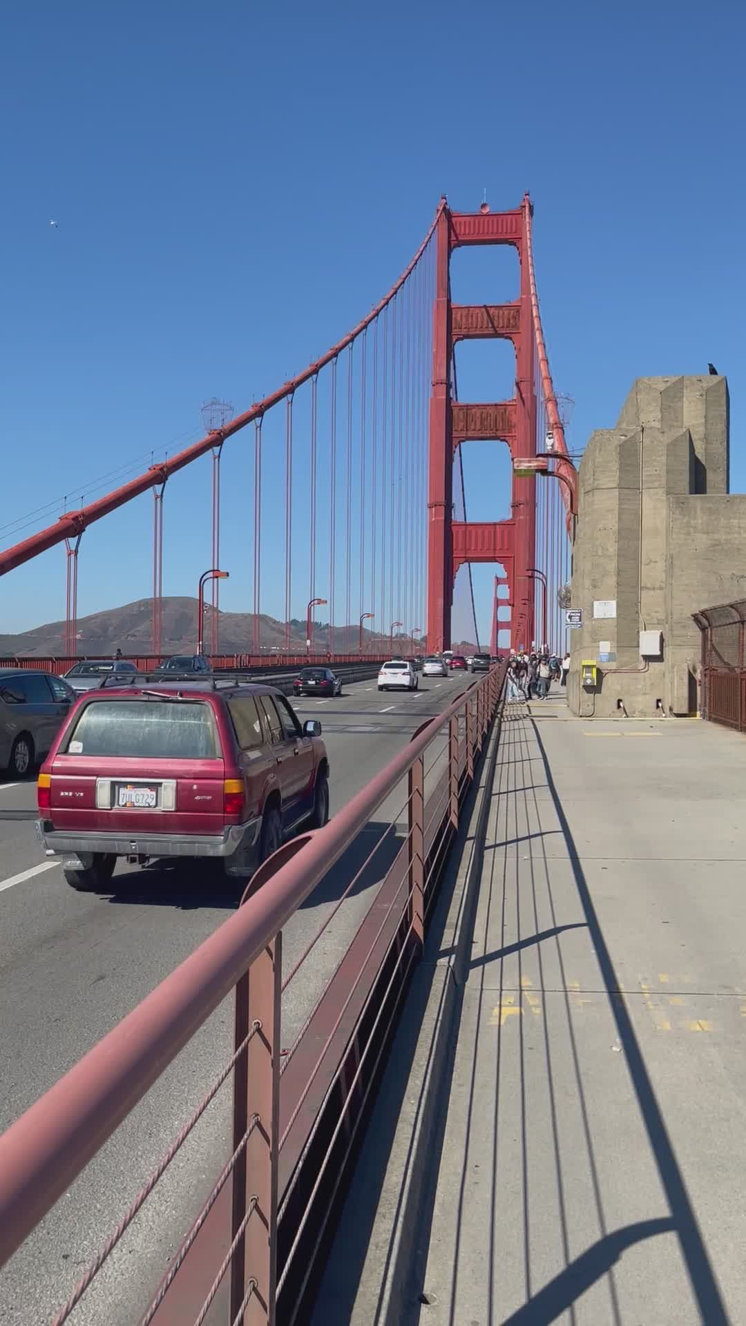 Golden Gate Bridge Scenic View on Sunny Day Free Stock Video Footage ...