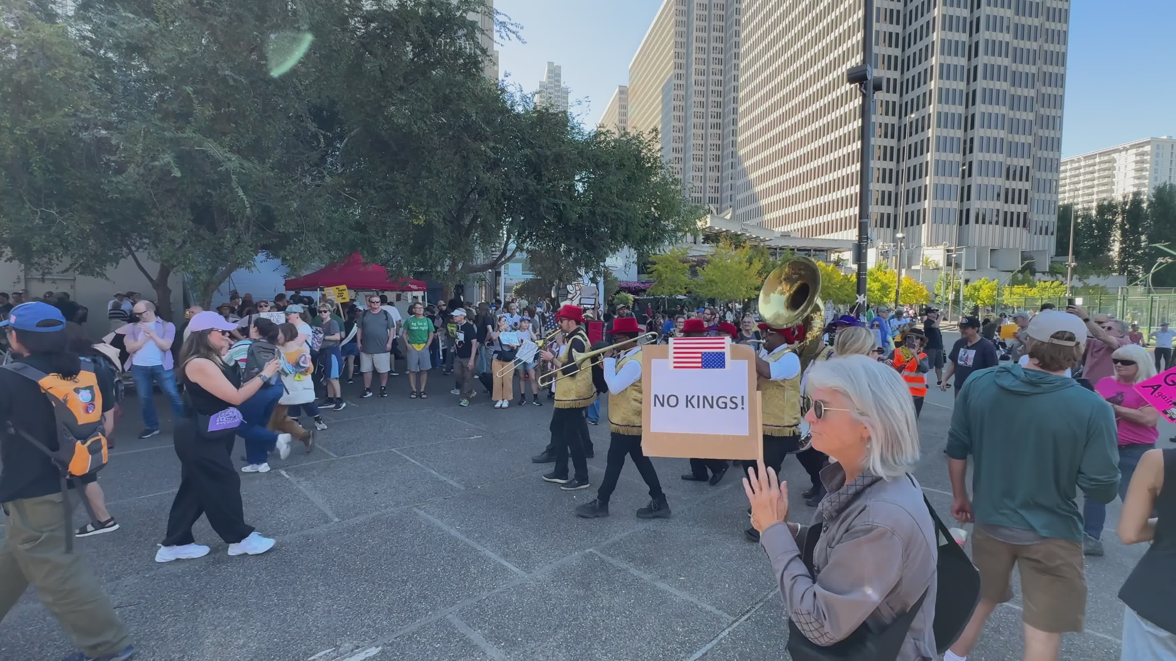 Lively Protest Rally in Urban San Francisco Free Stock Video Footage ...