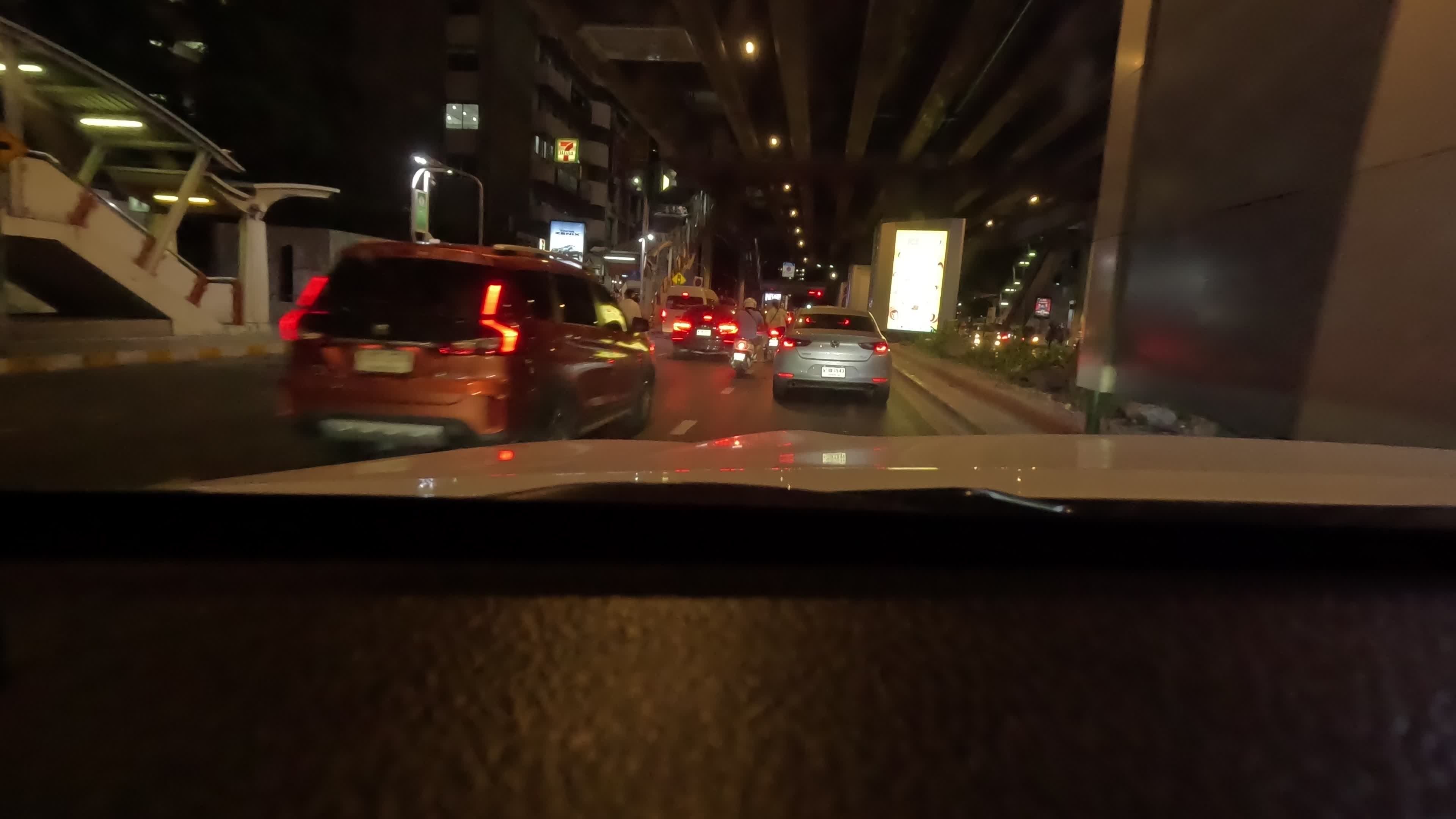 Bangkok Nighttime Traffic Jam on Busy Street Free Stock Video Footage ...