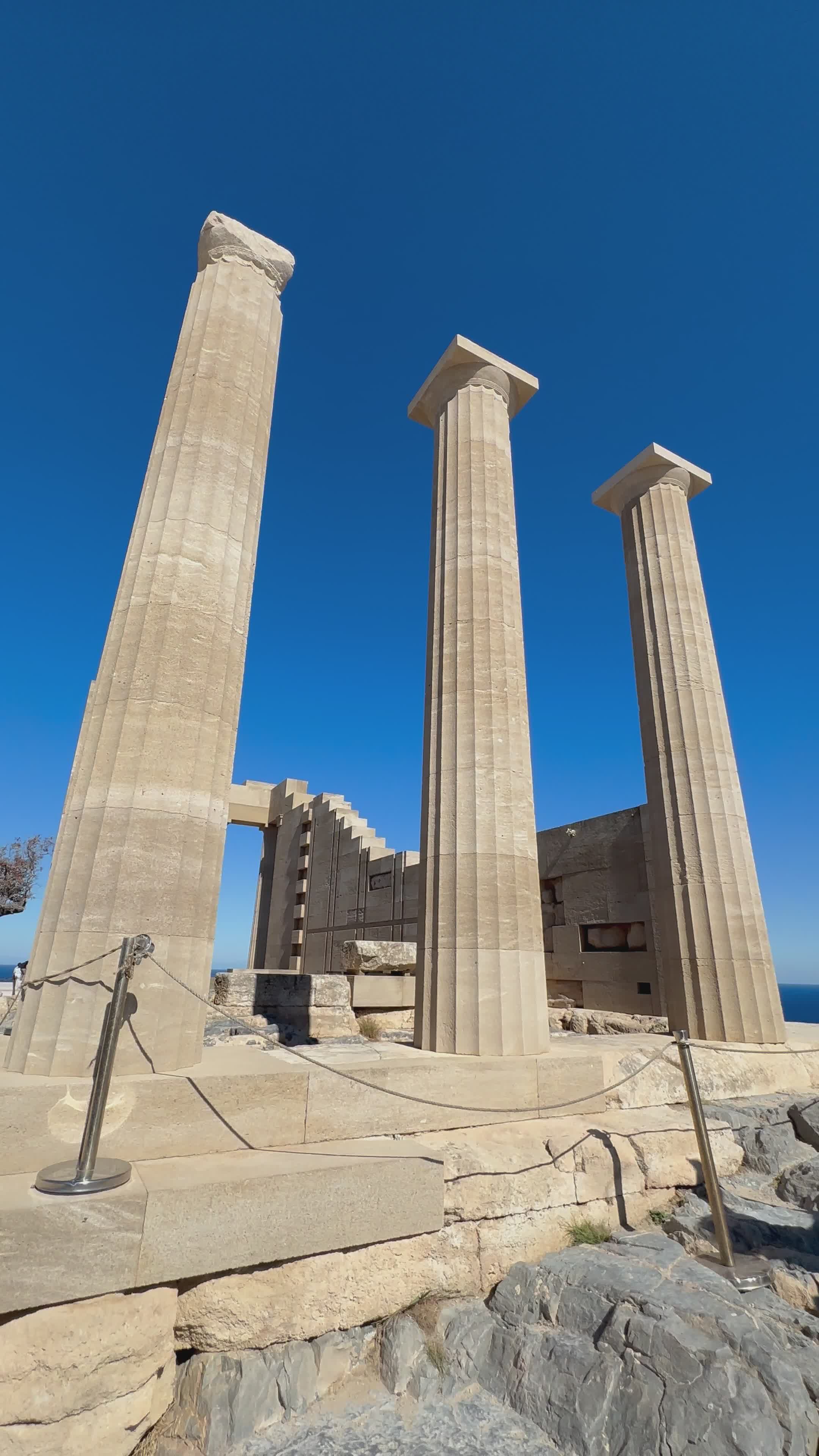 Ancient Greek Temple Ruins with Blue Sky Free Stock Video Footage ...