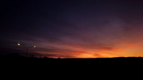 Vídeo Do Pôr Do Sol No Modo De Lapso De Tempo