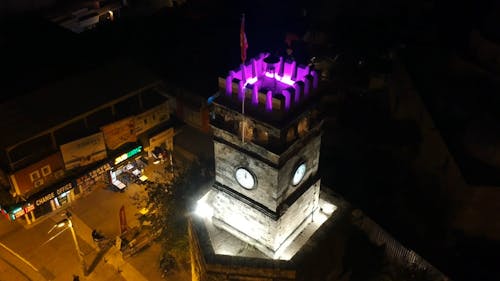 Drone Footage Of Clock Tower