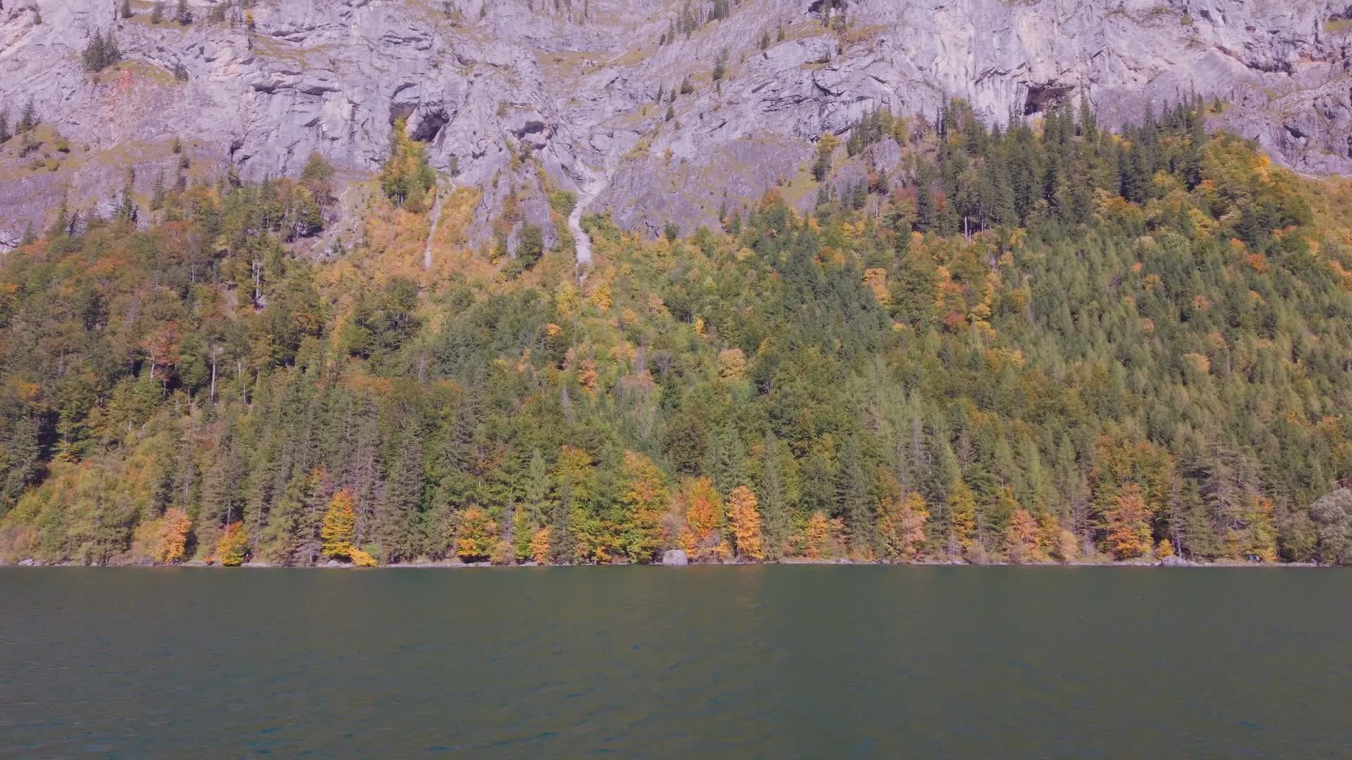 Scenic Autumn Lake with Mountain Backdrop Free Stock Video Footage ...