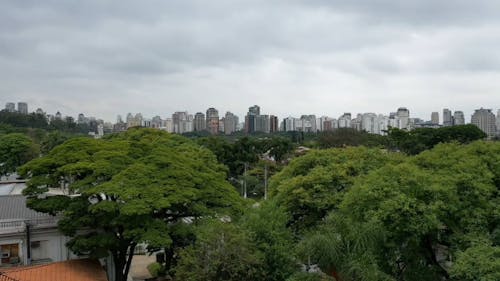 Aerial View Of A Town Near The City