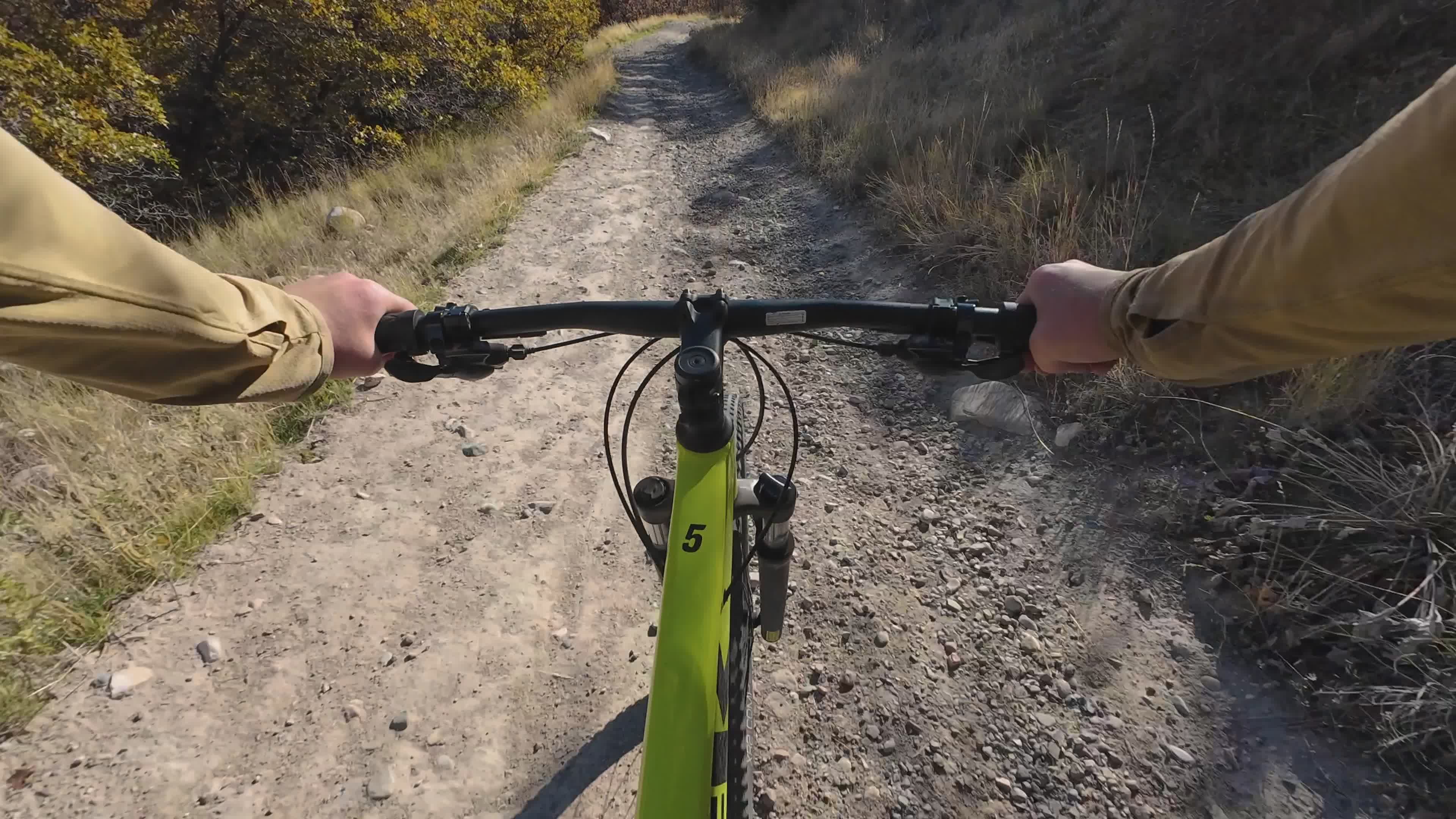 Autumn Mountain Biking Adventure Trail Ride Free Stock Video Footage ...