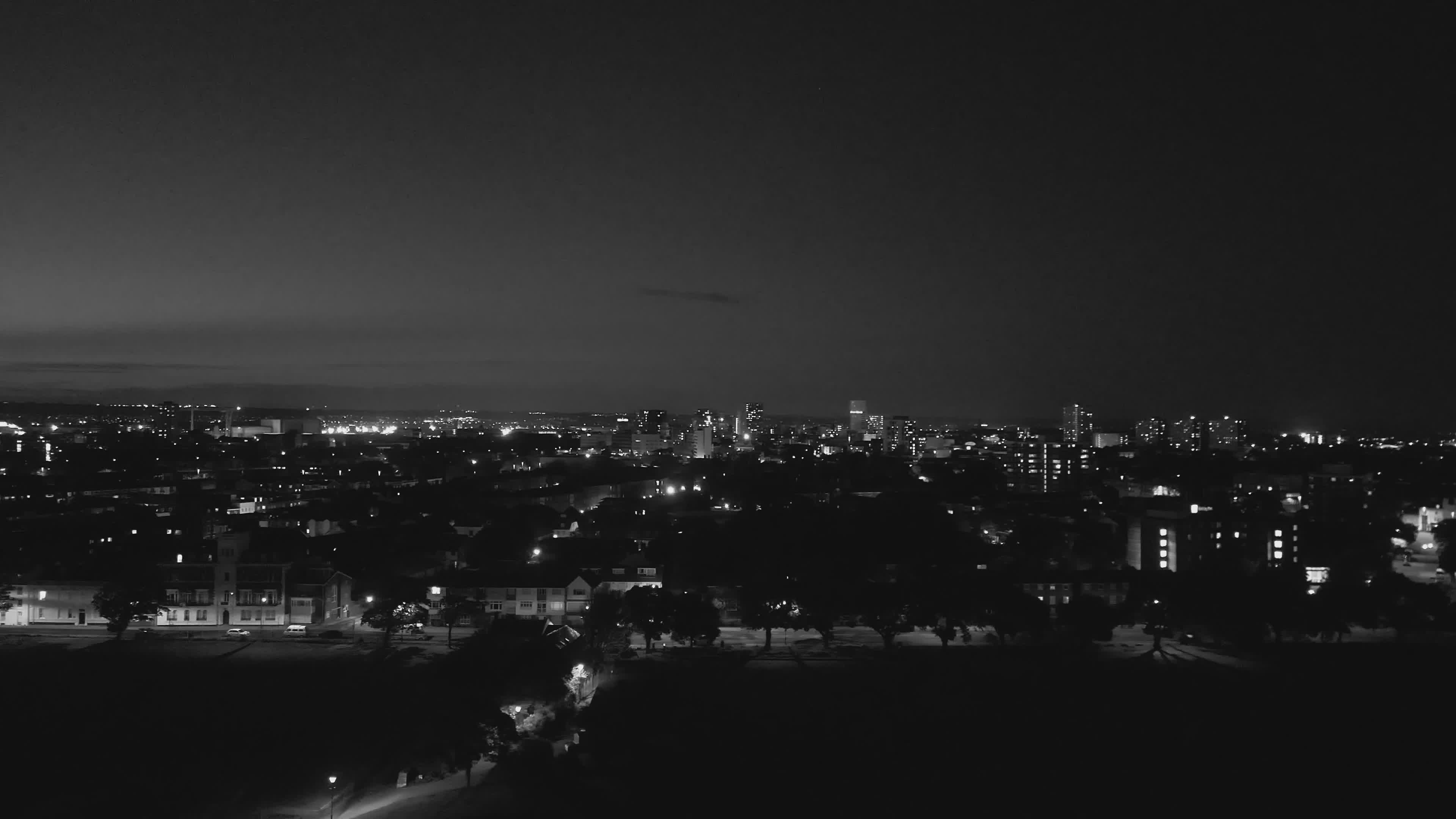 breathtaking cityscape at night in black and white 34398886 — free pexels stock footage