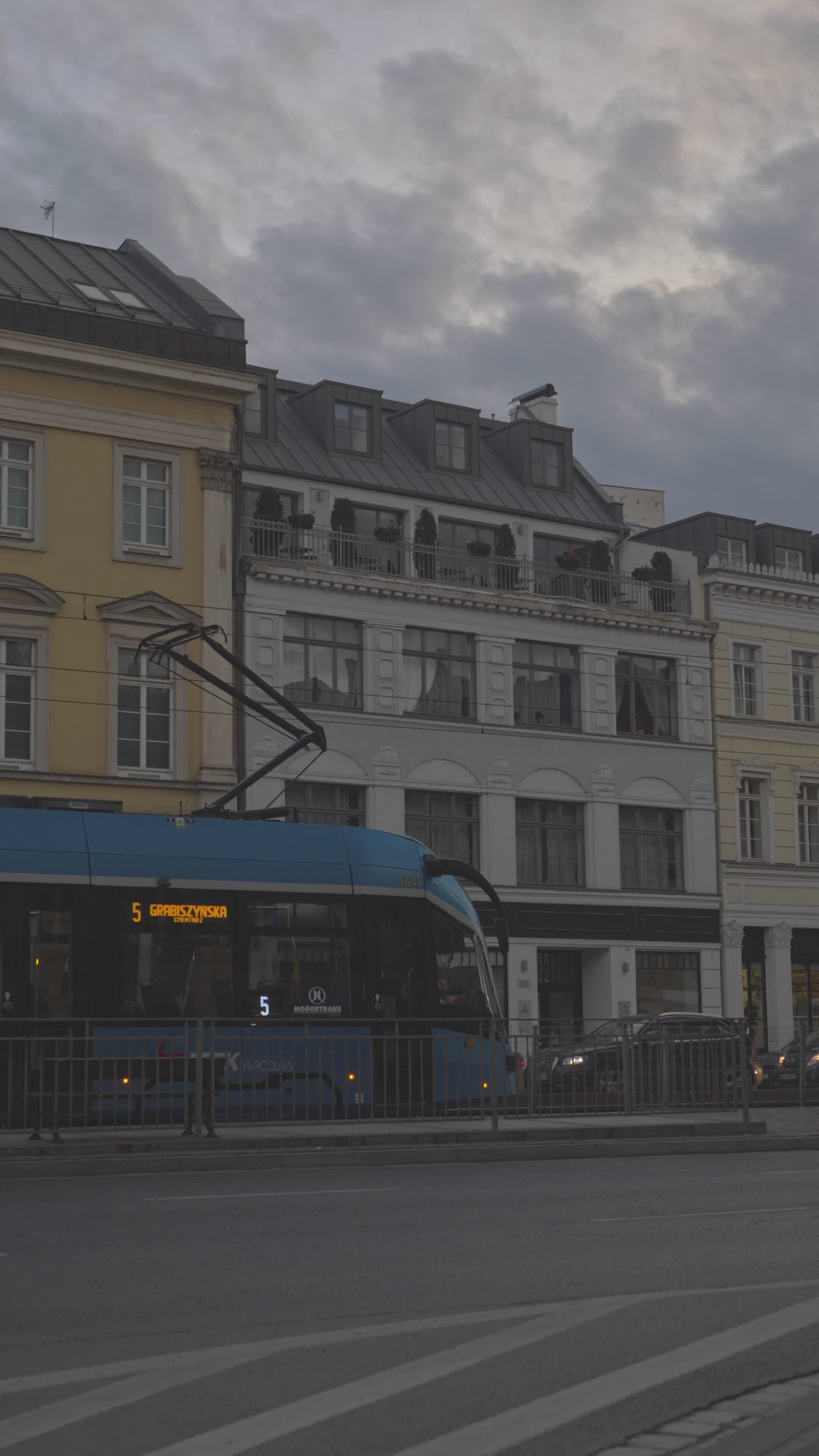 Urban Tram Passing Historic European Buildings Free Stock Video Footage ...