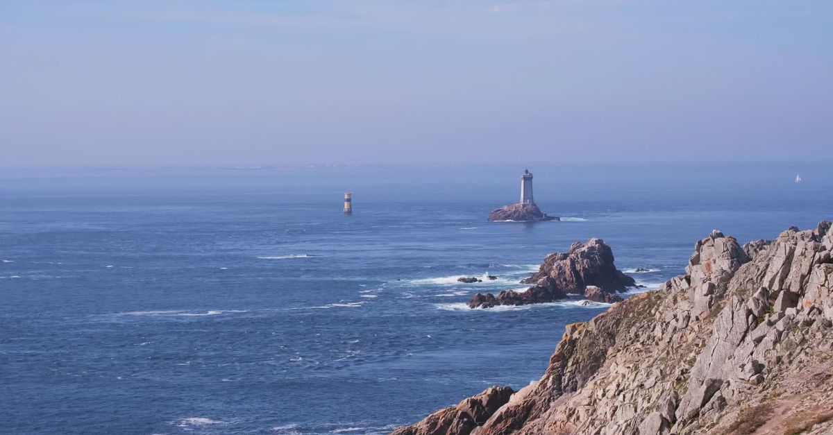 Lighthouse And Rocks Scenic Coastal View with Lighthouse and Rocks Free Stock Video Footage ...