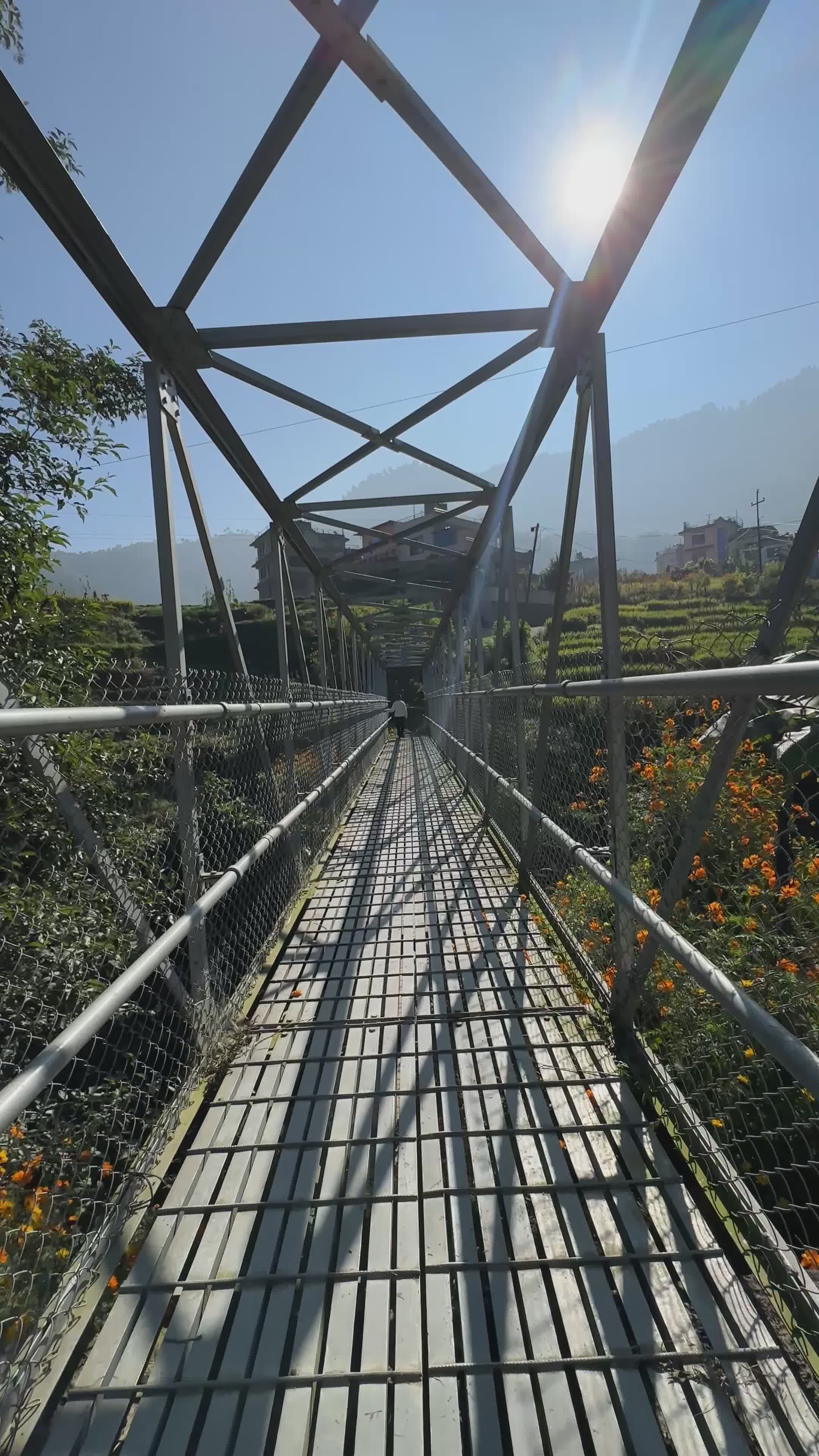Scenic Metal Bridge Walkway in Daylight Free Stock Video Footage ...
