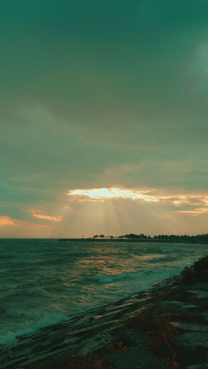 Scenic Beach Sunset with Dramatic Skies Free Stock Video Footage ...