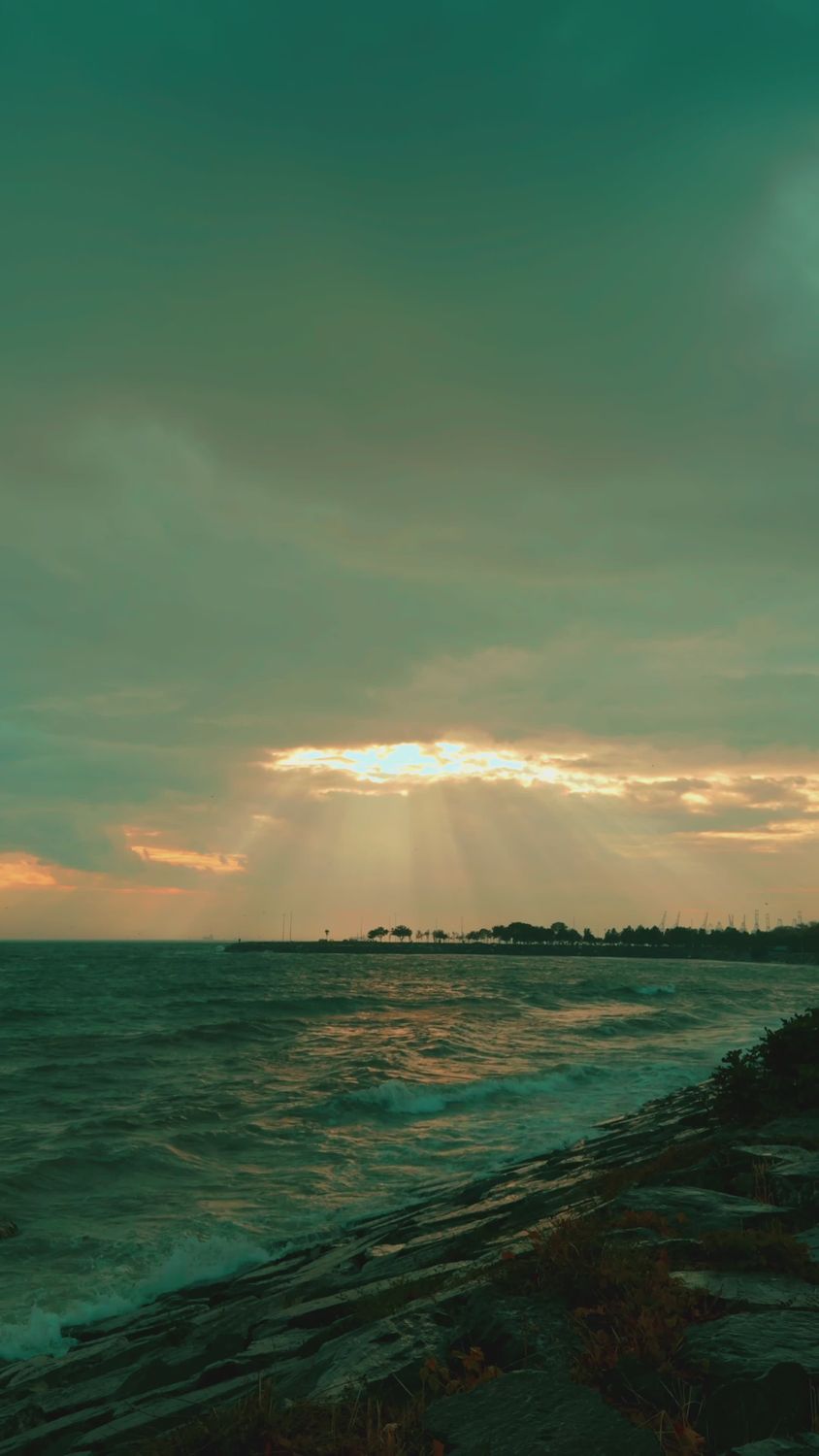 Scenic Beach Sunset with Dramatic Skies Free Stock Video Footage ...