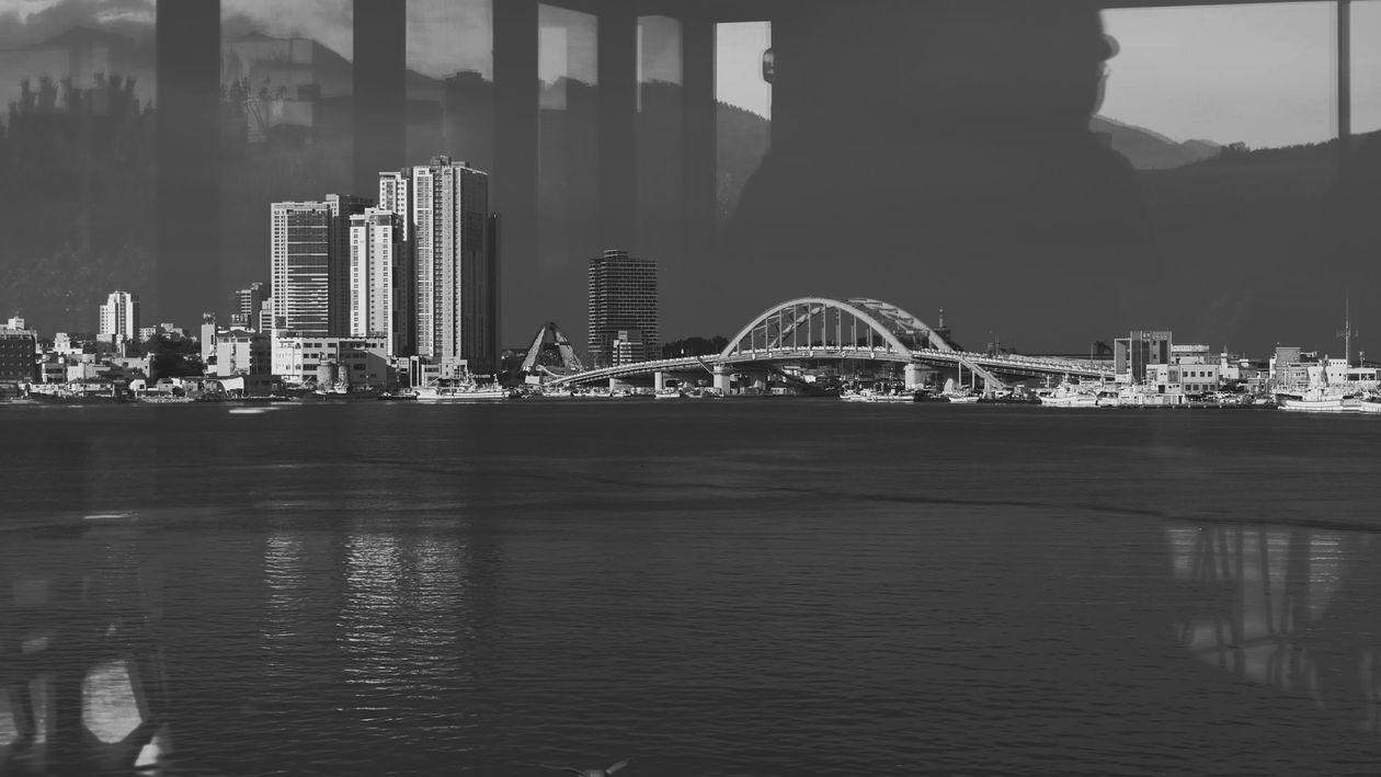 Urban Skyline Reflection in Black and White Free Stock Video Footage ...