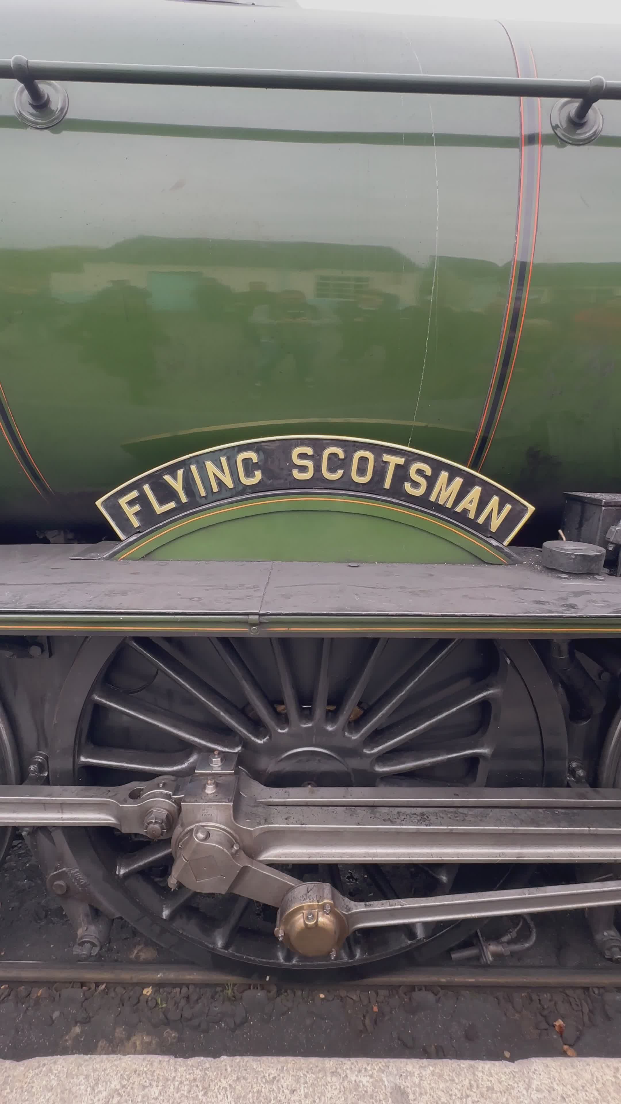 Primer Plano De La Icónica Locomotora De Vapor Flying Scotsman · Vídeo ...