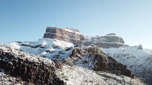 Resíduo De Neve No Topo Das Montanhas Rochosas