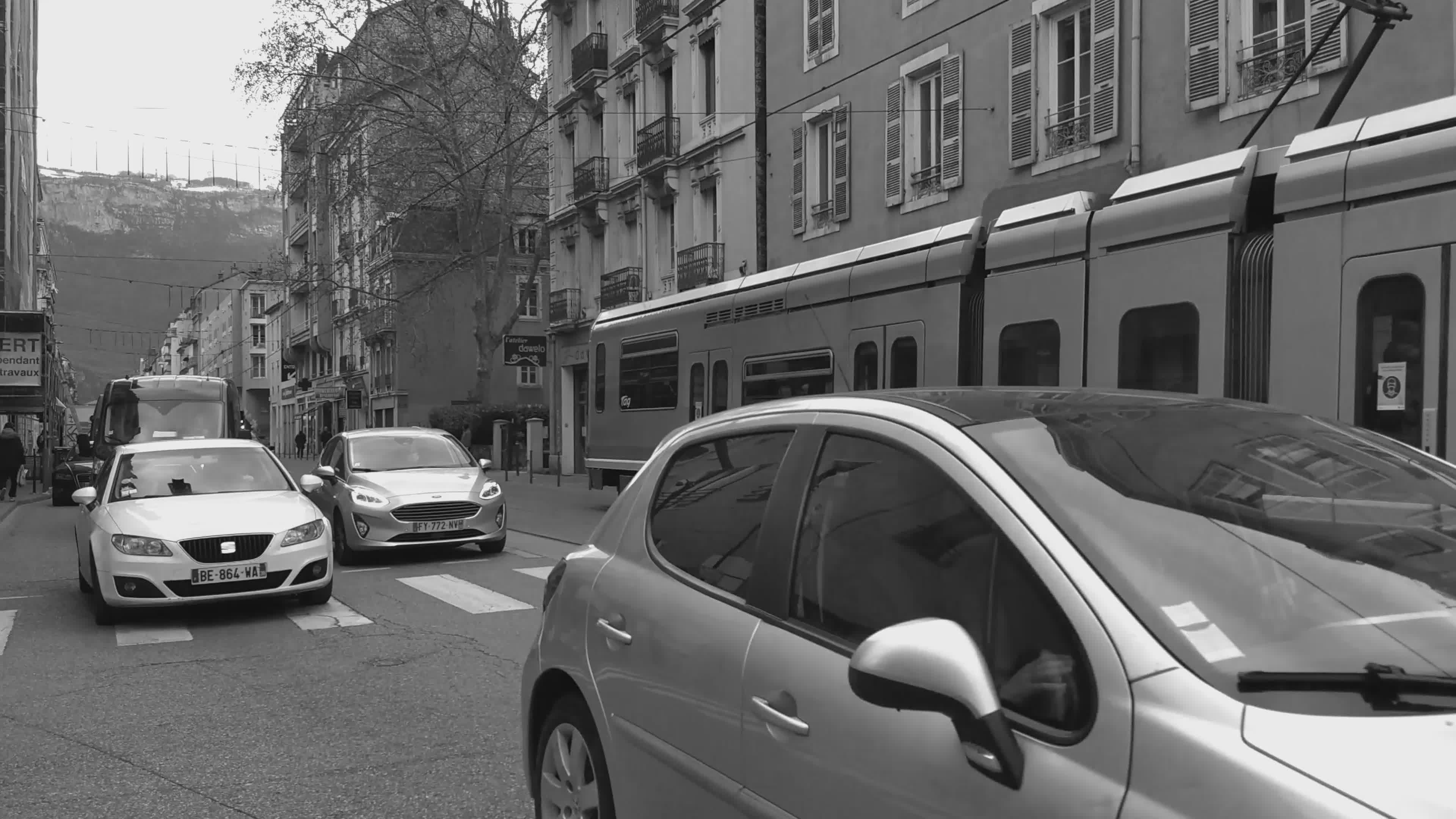 Scenic Tram Ride Through Historic French City Free Stock Video Footage ...