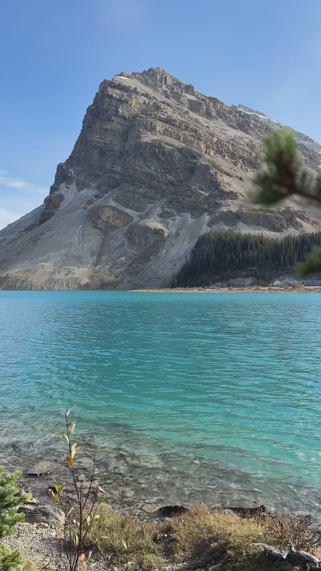 Serene Mountain Lake with Clear Blue Water Free Stock Video Footage ...