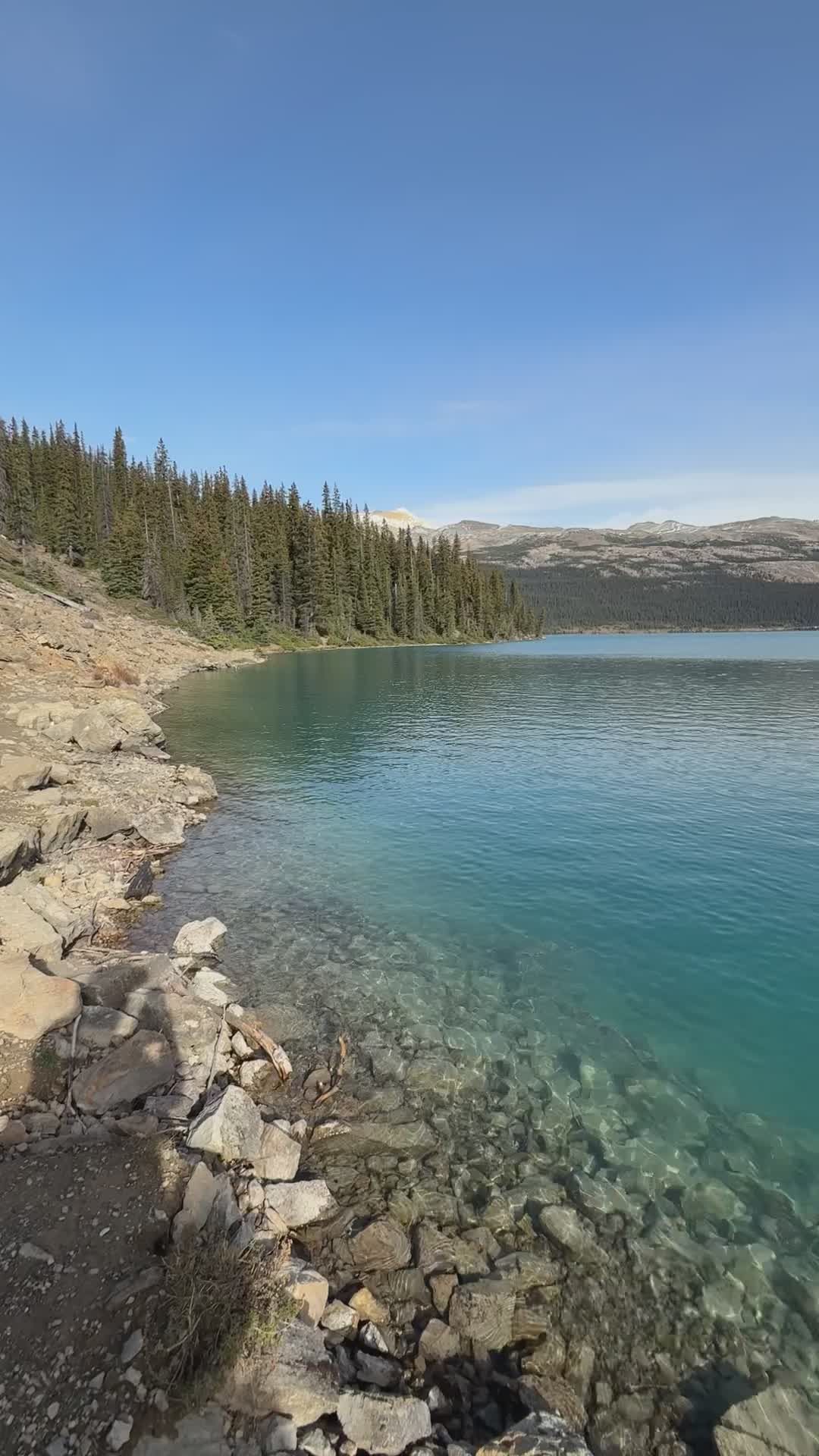 Scenic Mountain Lake with Crystal Clear Water Free Stock Video Footage ...