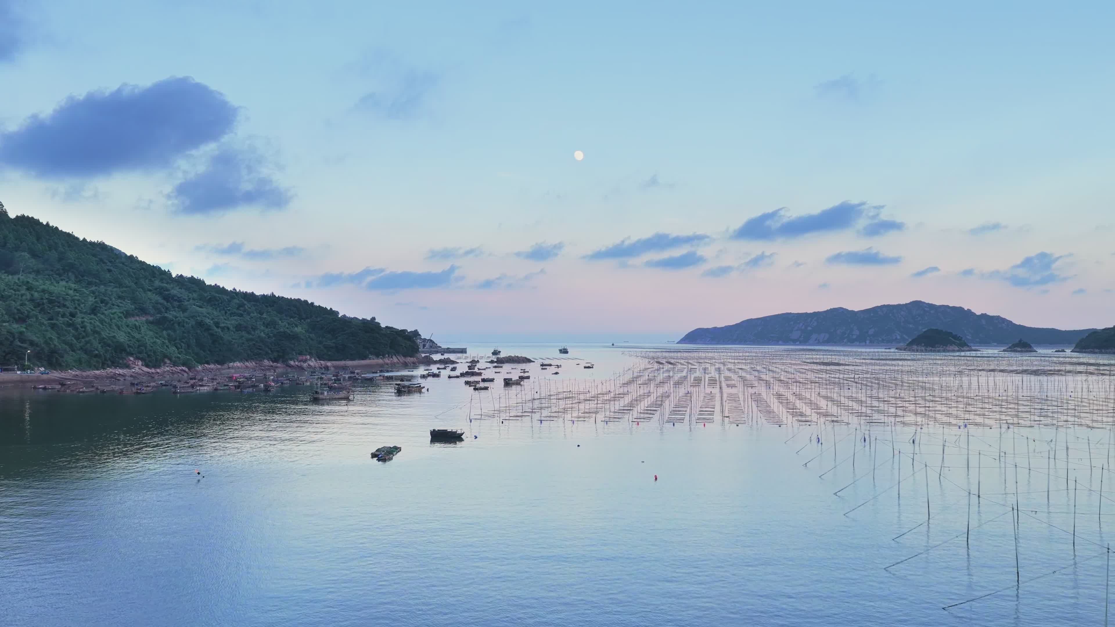 Scenic Coastal Water View at Twilight Free Stock Video Footage, Royalty ...
