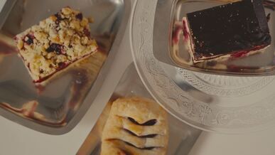 delicious pastry selection on elegant platters