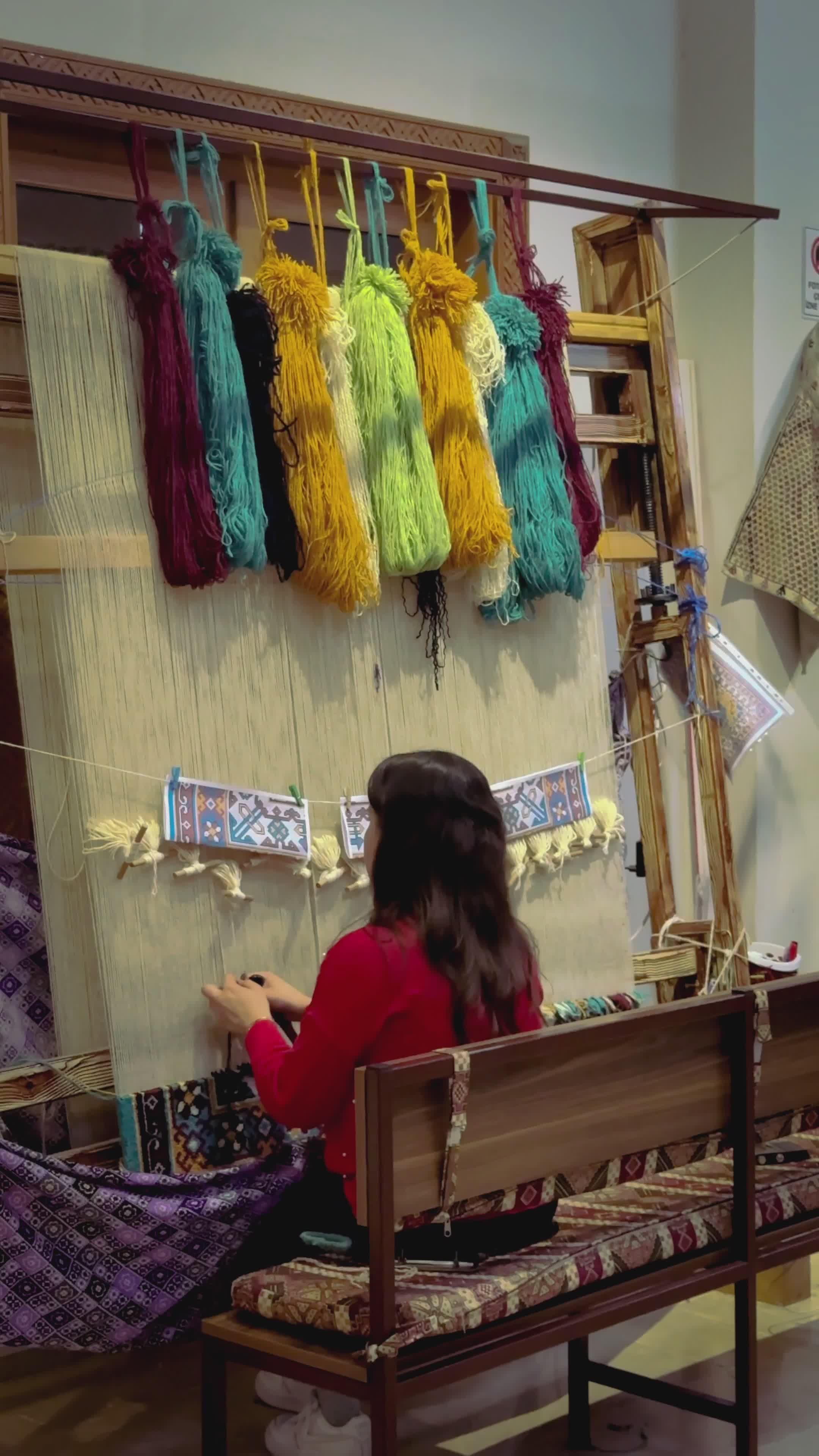 Traditional Rug Weaving in Isparta Workshop Free Stock Video Footage ...