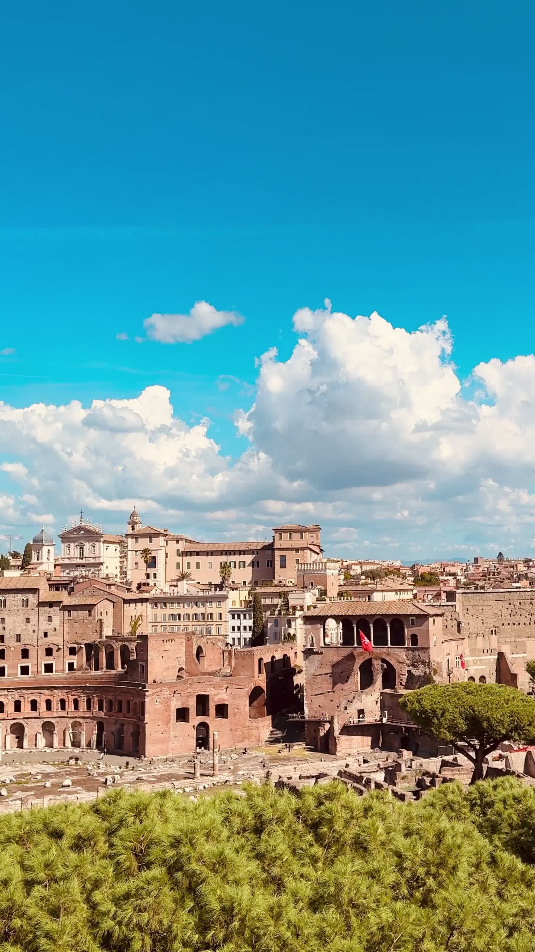 Scenic View of Ancient Rome's Iconic Landmarks Free Stock Video Footage ...