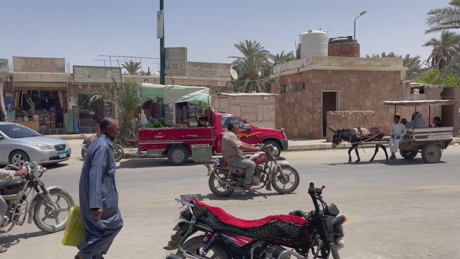 Busy Street in Rural Middle Eastern Town Free Stock Video Footage ...